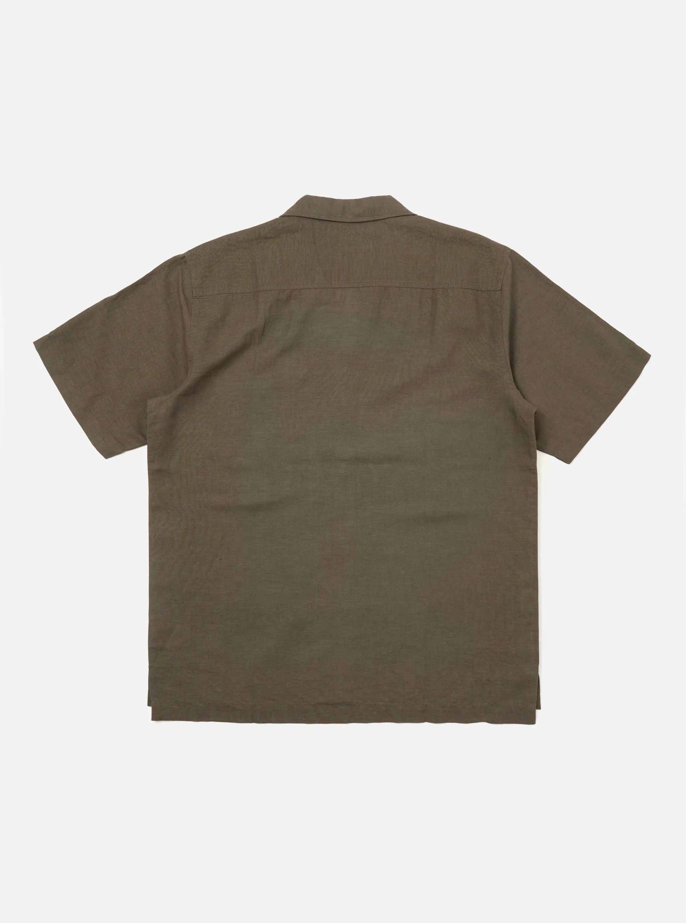 Olive Linen Cotton Shirting Camp Shirt sold by Universal Works product image thumbnail 5