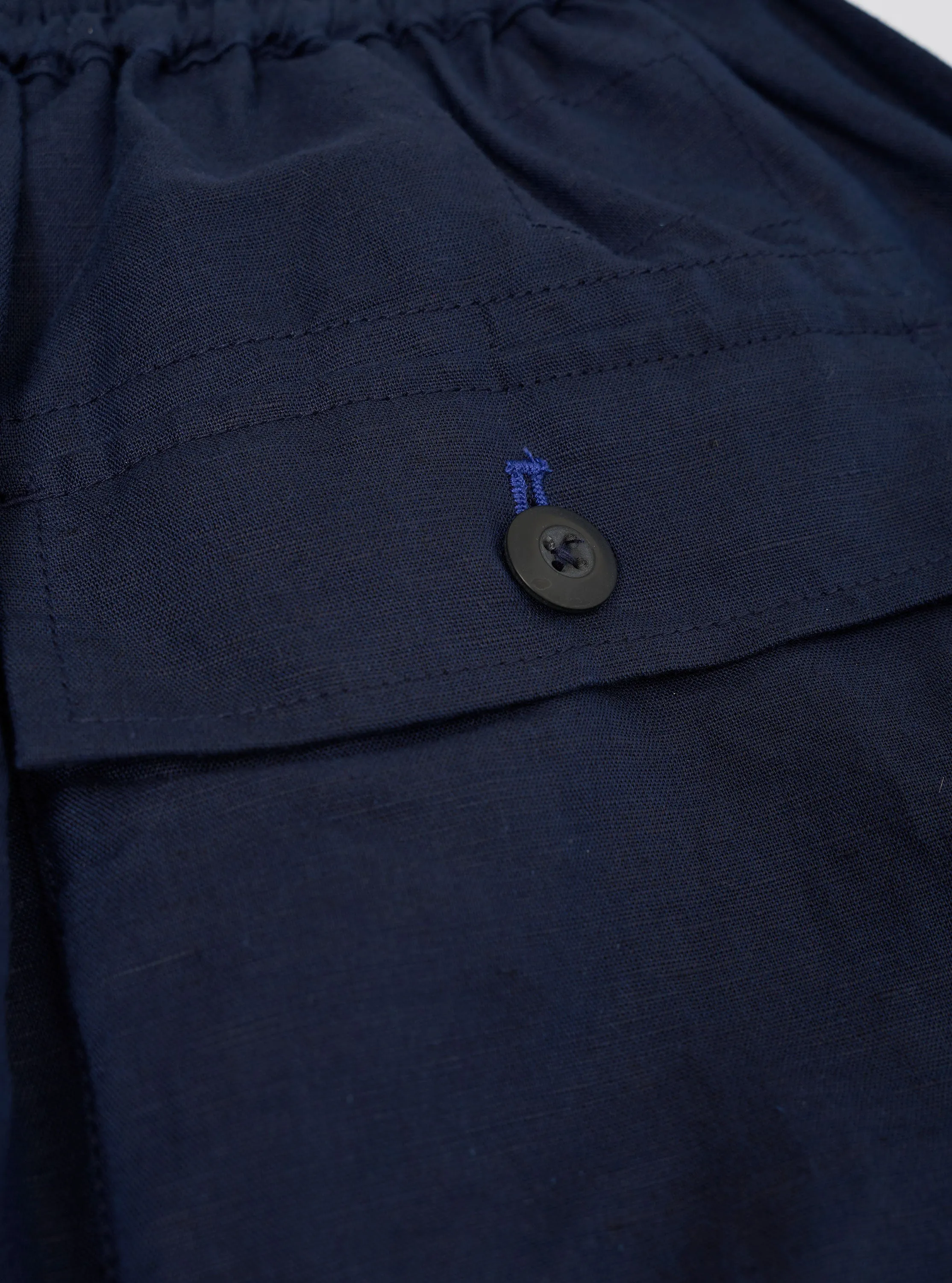 Navy Linen Cotton Shirting Parachute Pant sold by Universal Works product image thumbnail 5