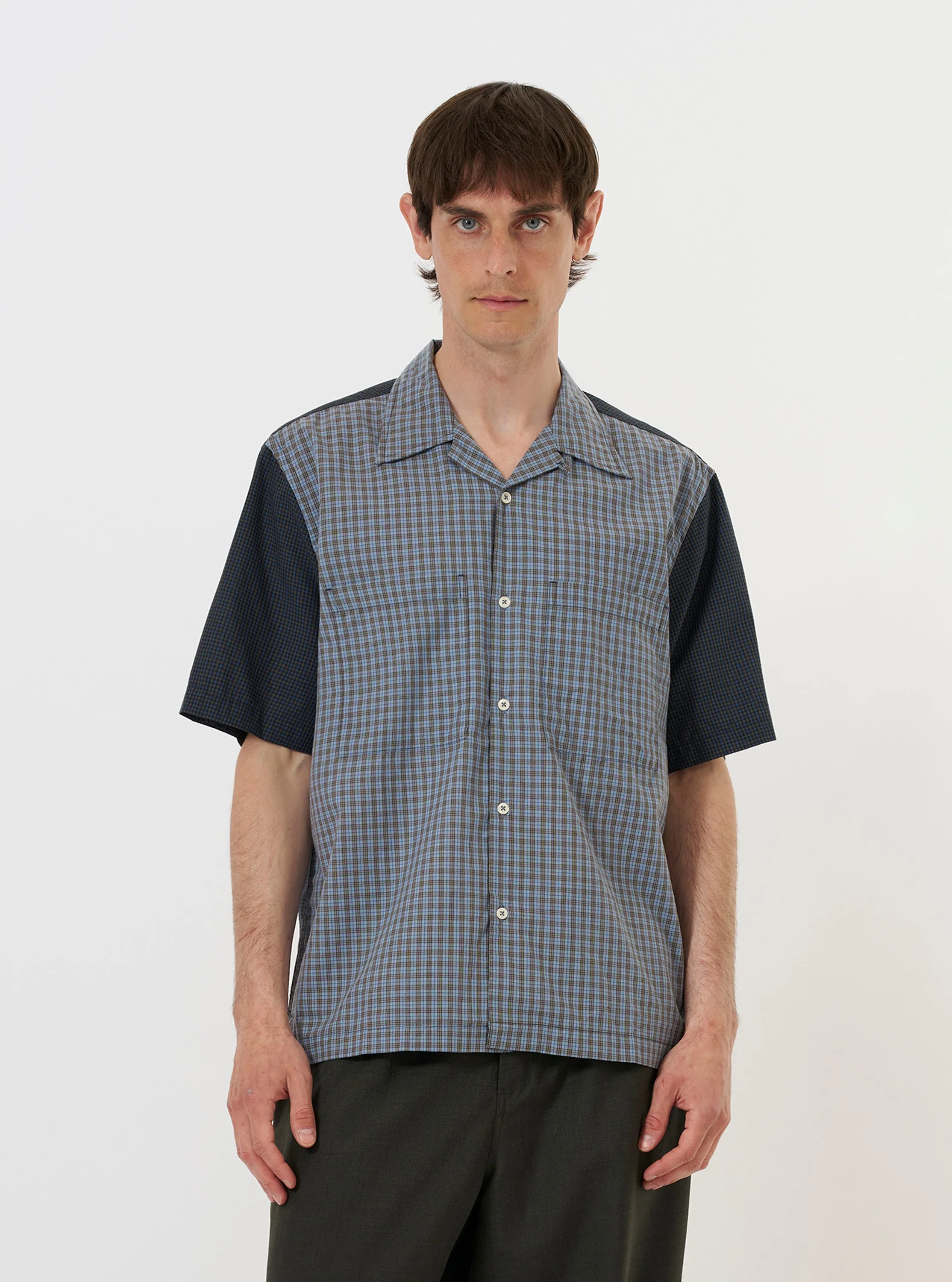 Mixed Check Plaid Camper Shirt sold by Universal Works product image thumbnail 2