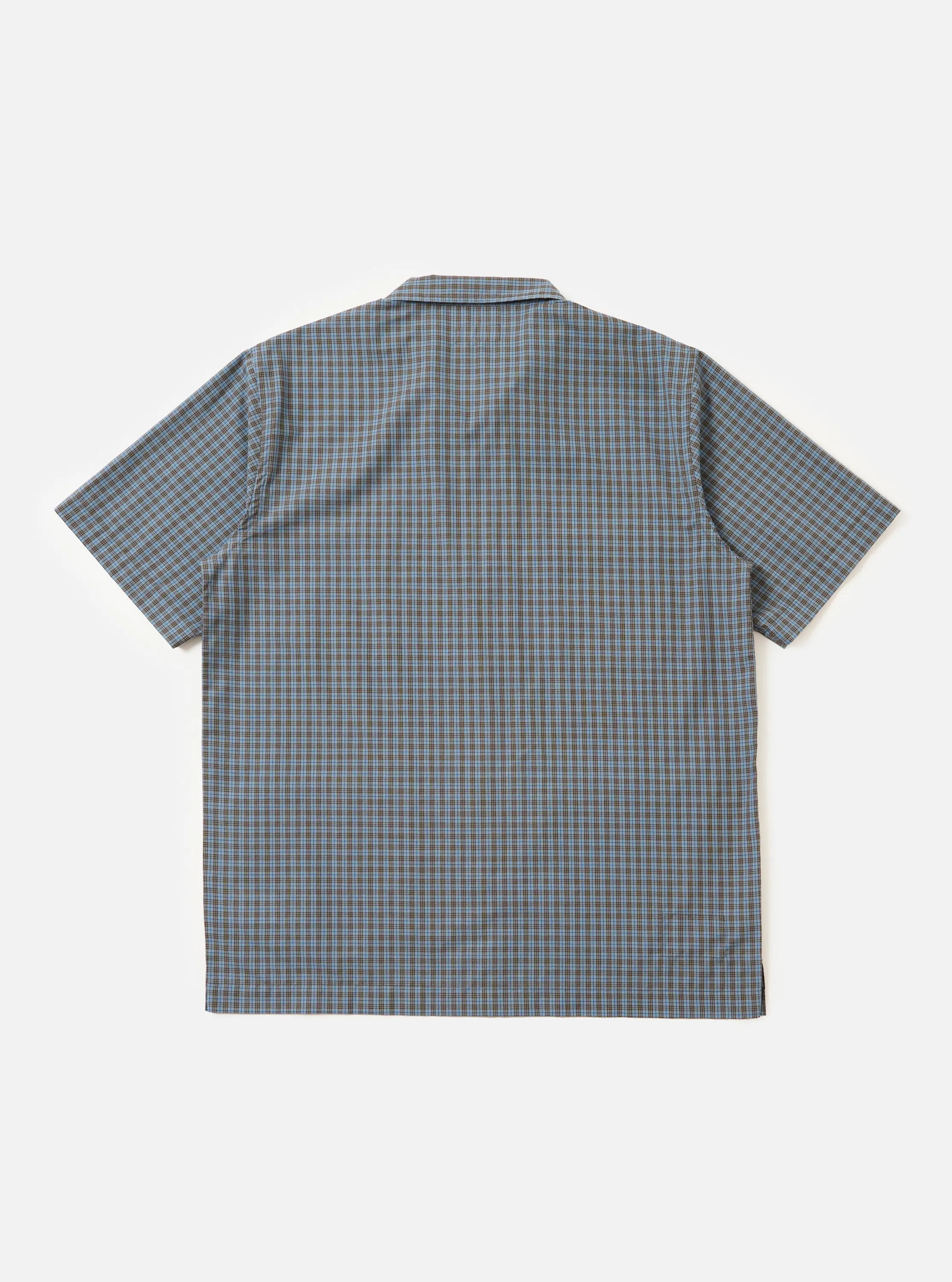 Pale Blue Check Plaid Summer Overshirt sold by Universal Works product image thumbnail 5