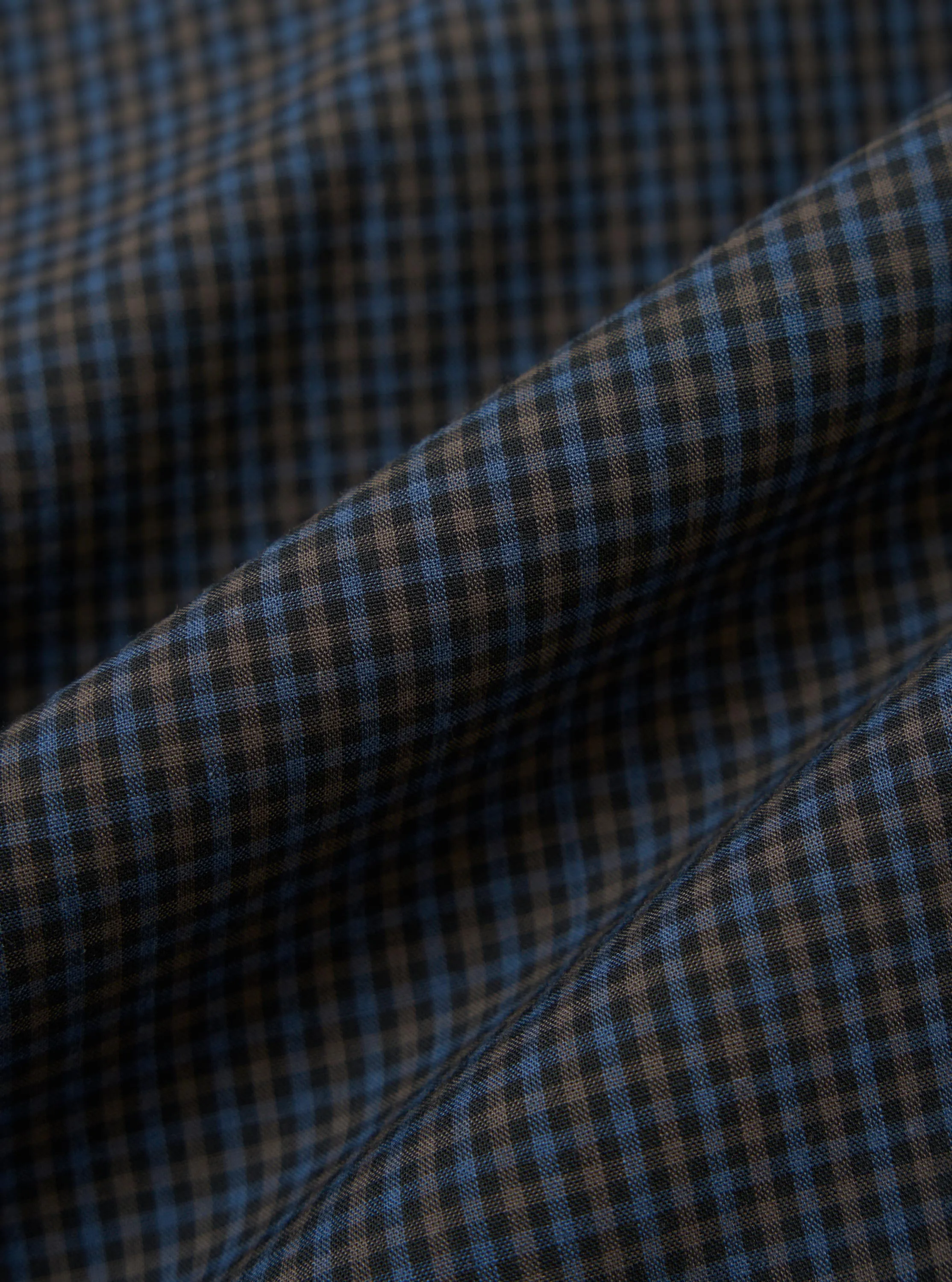 Navy Check Plaid Summer Overshirt sold by Universal Works product image thumbnail 4