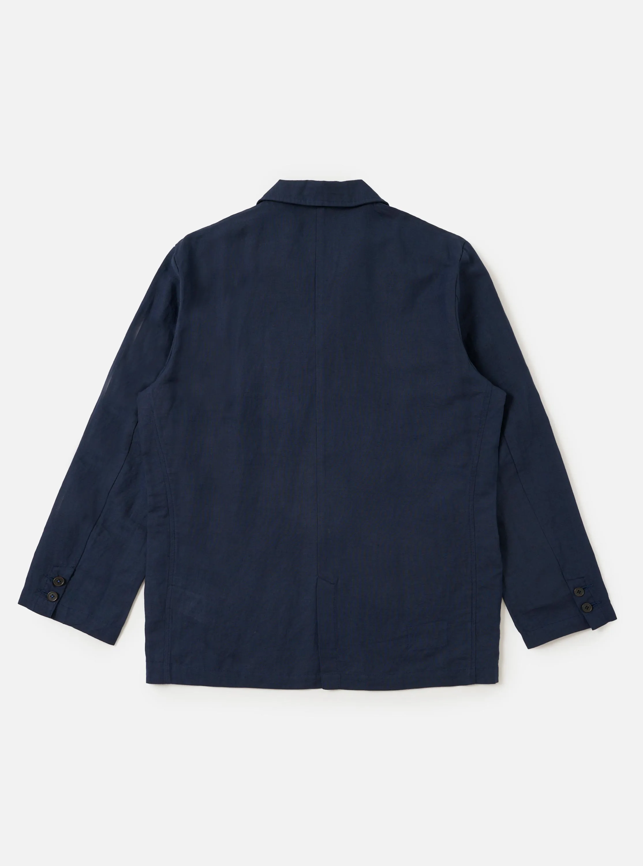 Navy Linen Cotton Shirting Dizzy Jacket sold by Universal Works product image thumbnail 3