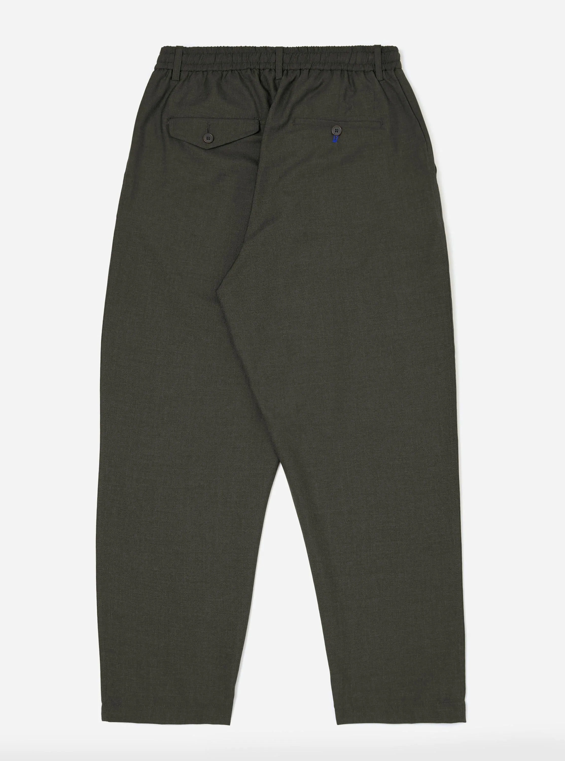 Olive Marl Tropical Suiting Pleated Track Pant sold by Universal Works product image thumbnail 5