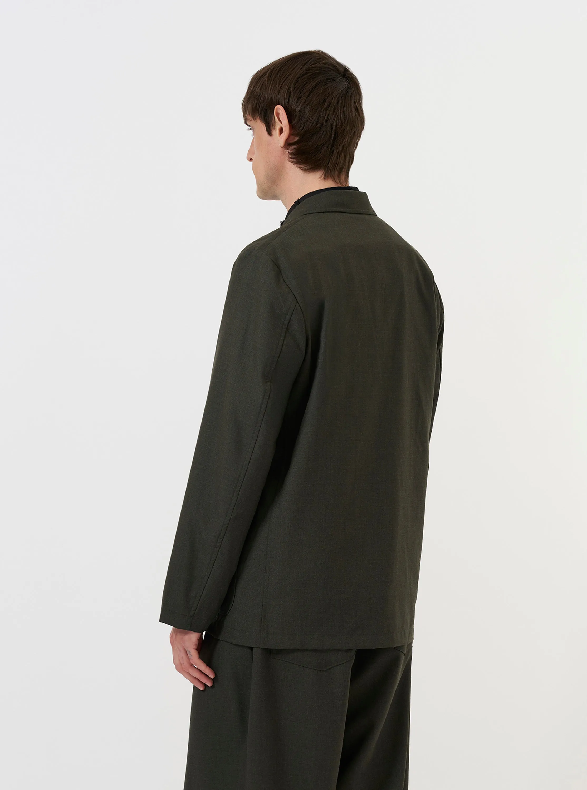 Olive Marl Tropical Suiting Two Button Jacket sold by Universal Works product image thumbnail 3