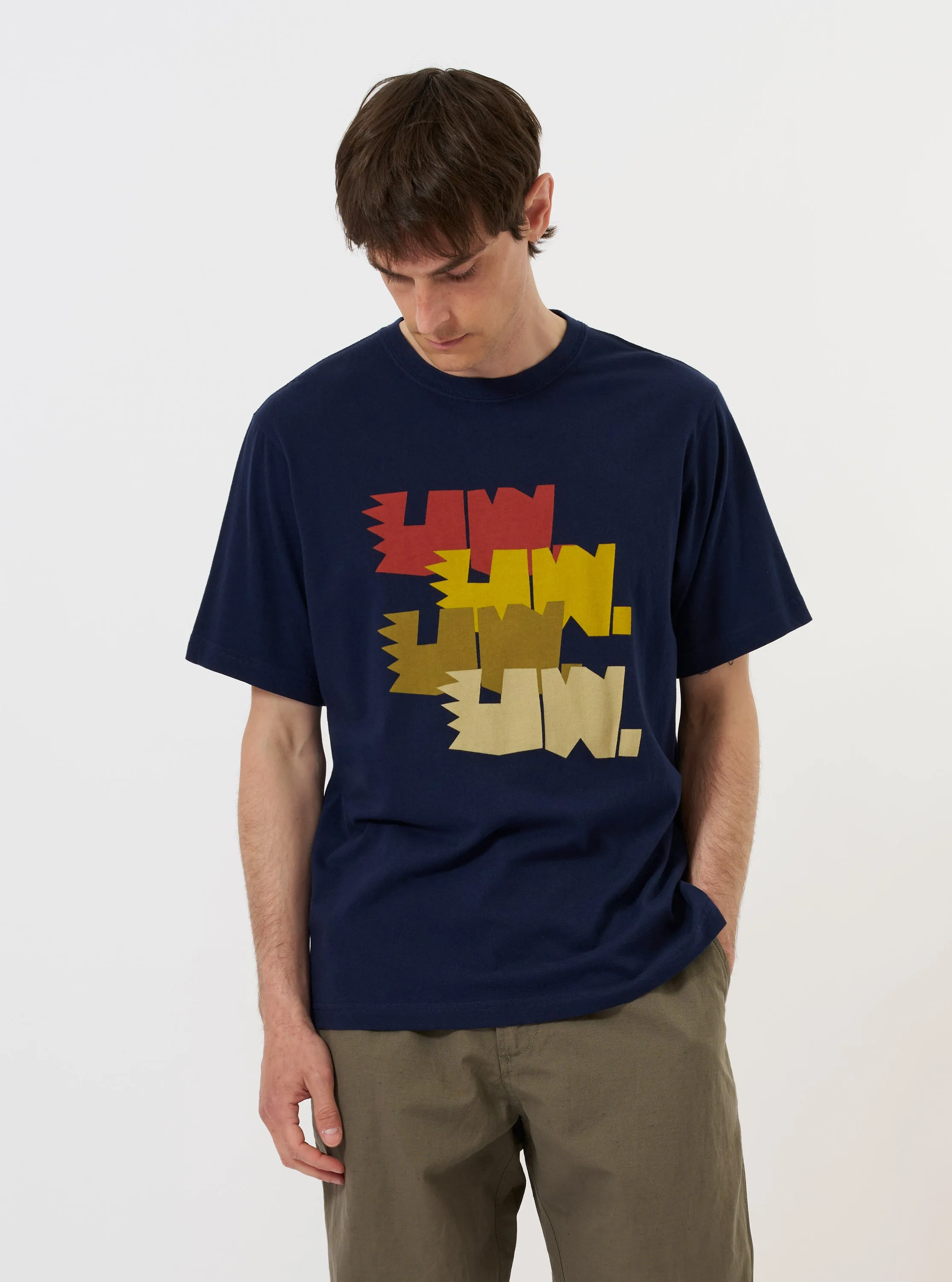 Navy Single Jersey Multi UW Print Multi UW Print Tee sold by Universal Works product image thumbnail 2