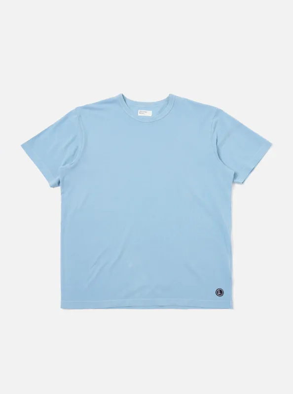 Pale Blue Piquet Core Tee made by Universal Works