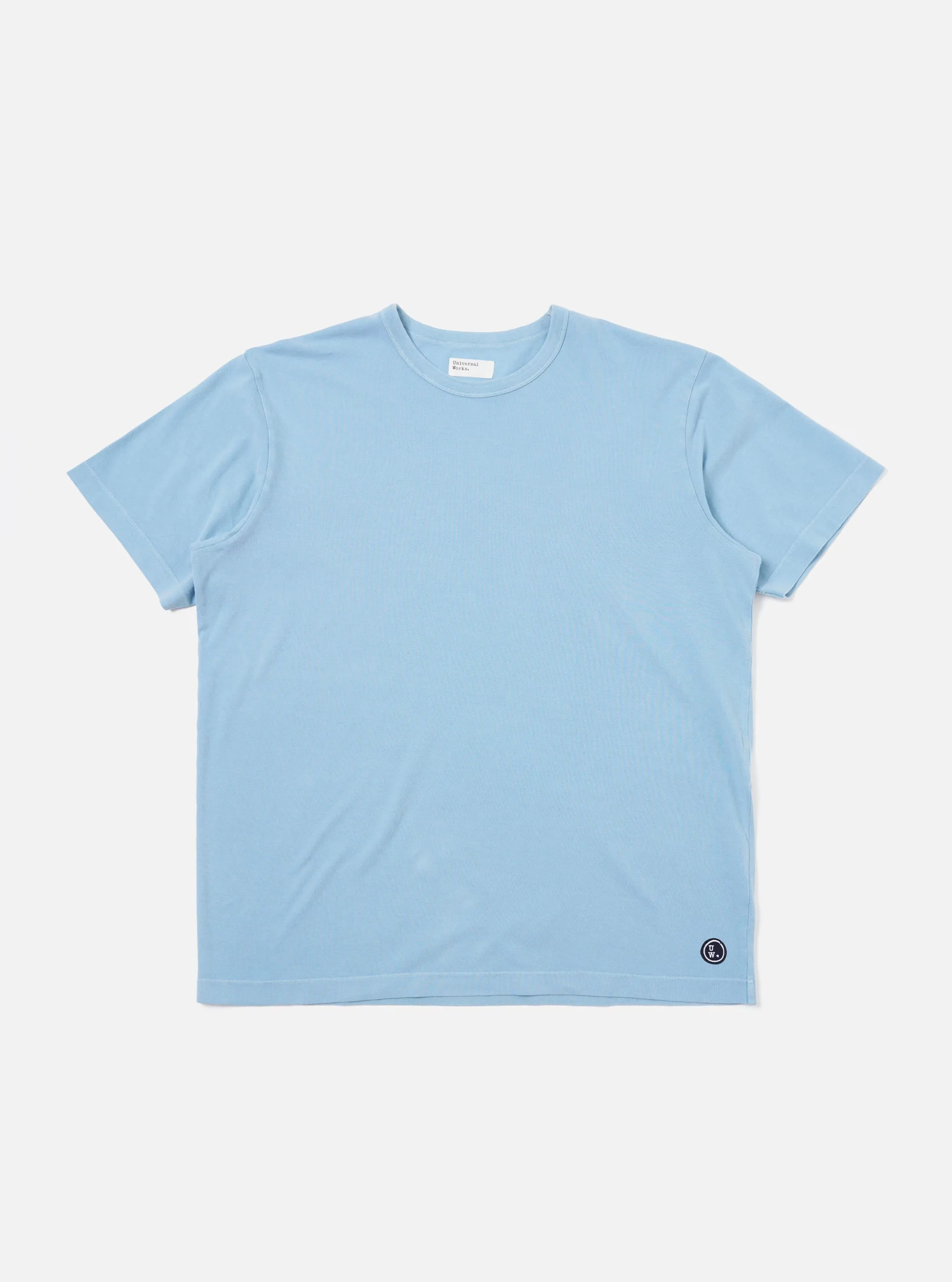 Pale Blue Piquet Core Tee sold by Universal Works