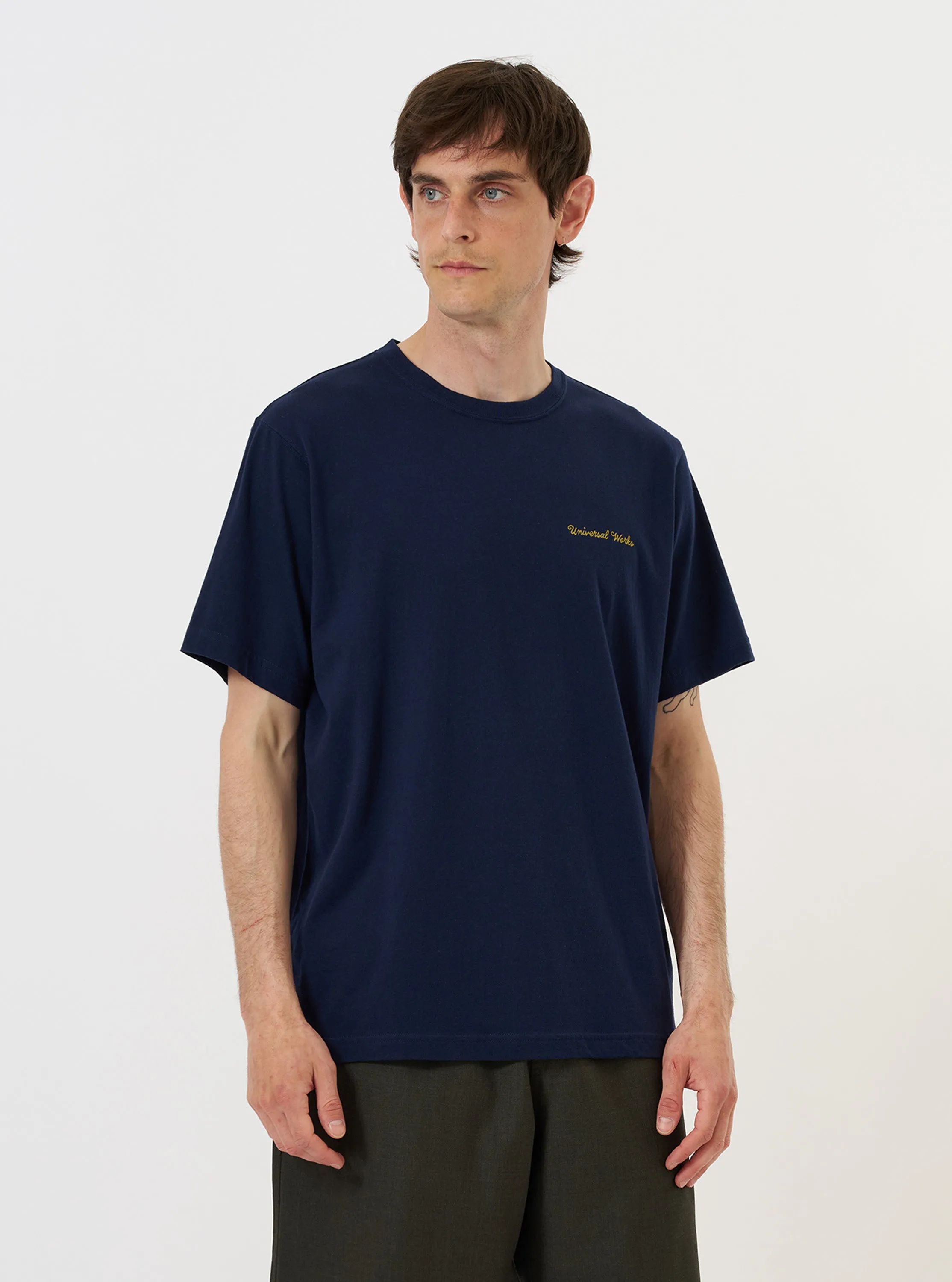 Navy Single Jersey Wish Wish You Were Here Tee sold by Universal Works product image thumbnail 2