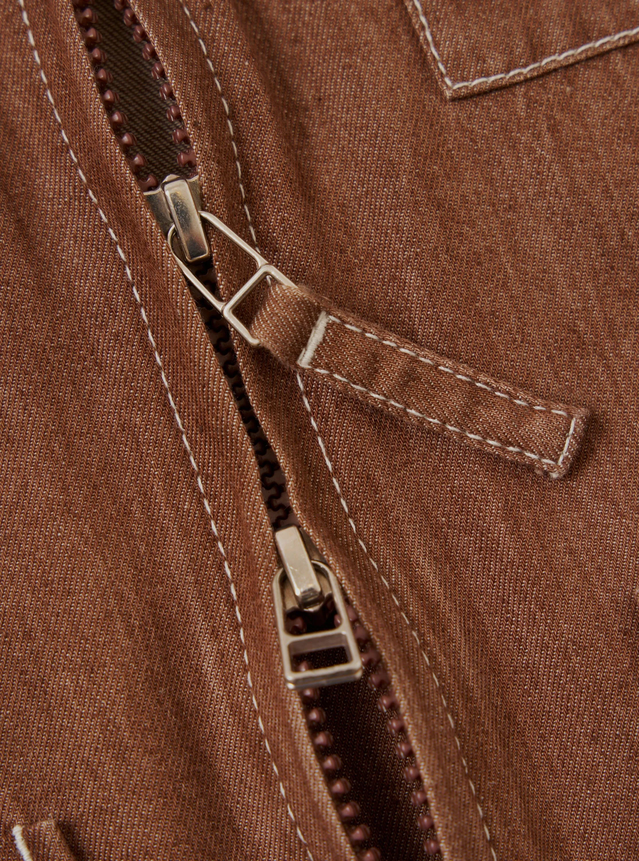 Brown Meco Denim Marine Gilet sold by Universal Works product image thumbnail 4