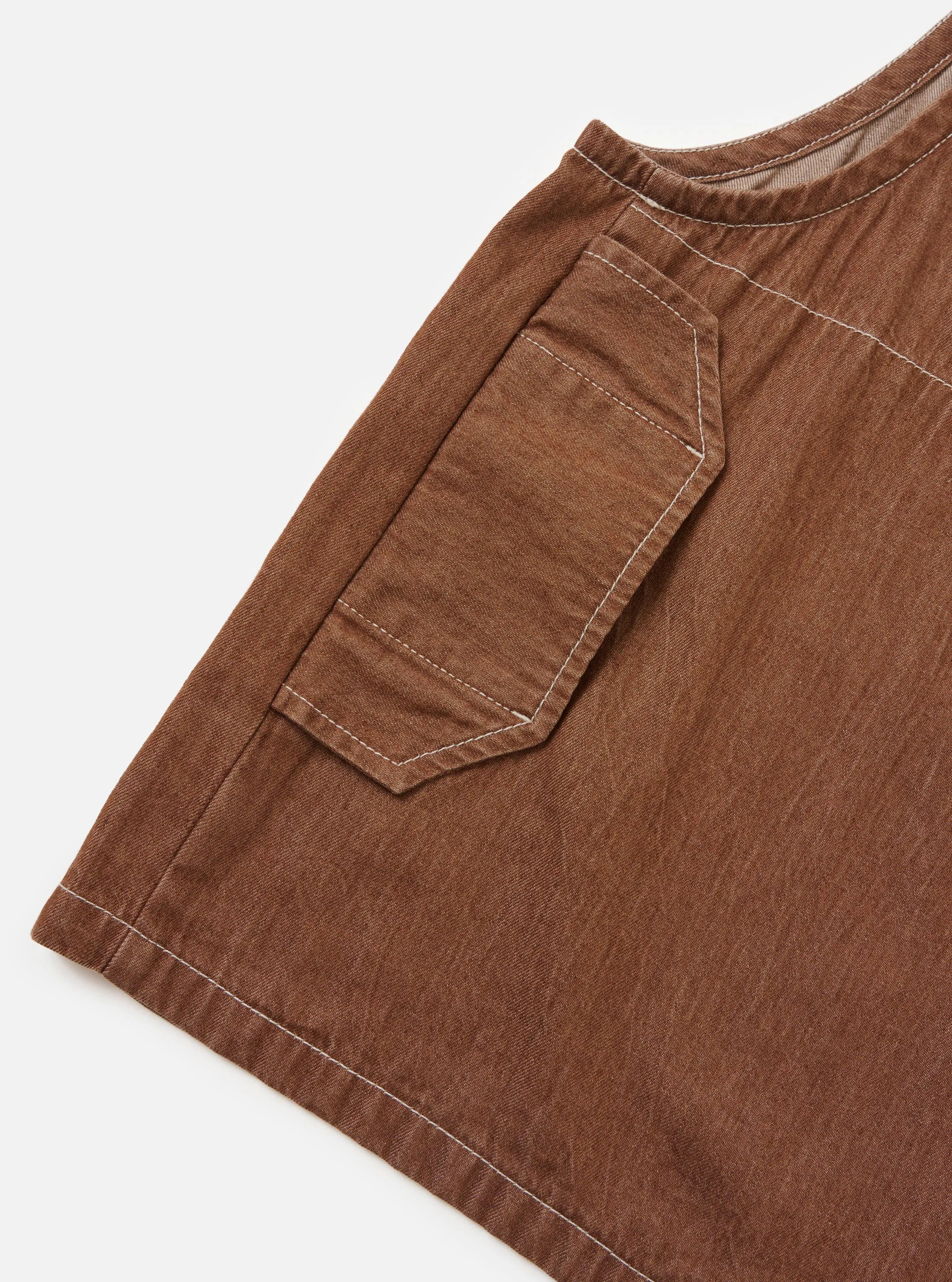 Brown Meco Denim Marine Gilet sold by Universal Works product image thumbnail 5