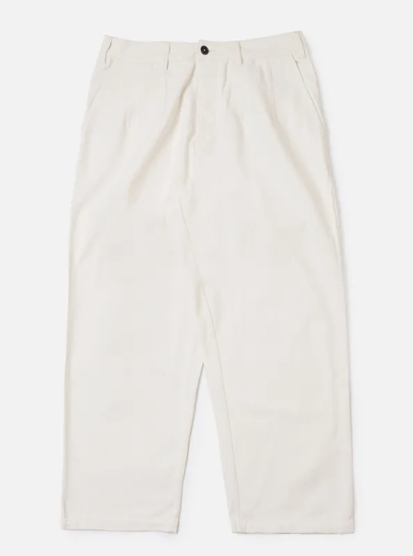 Ecru Slub Drill Dutch Pant made by Universal Works