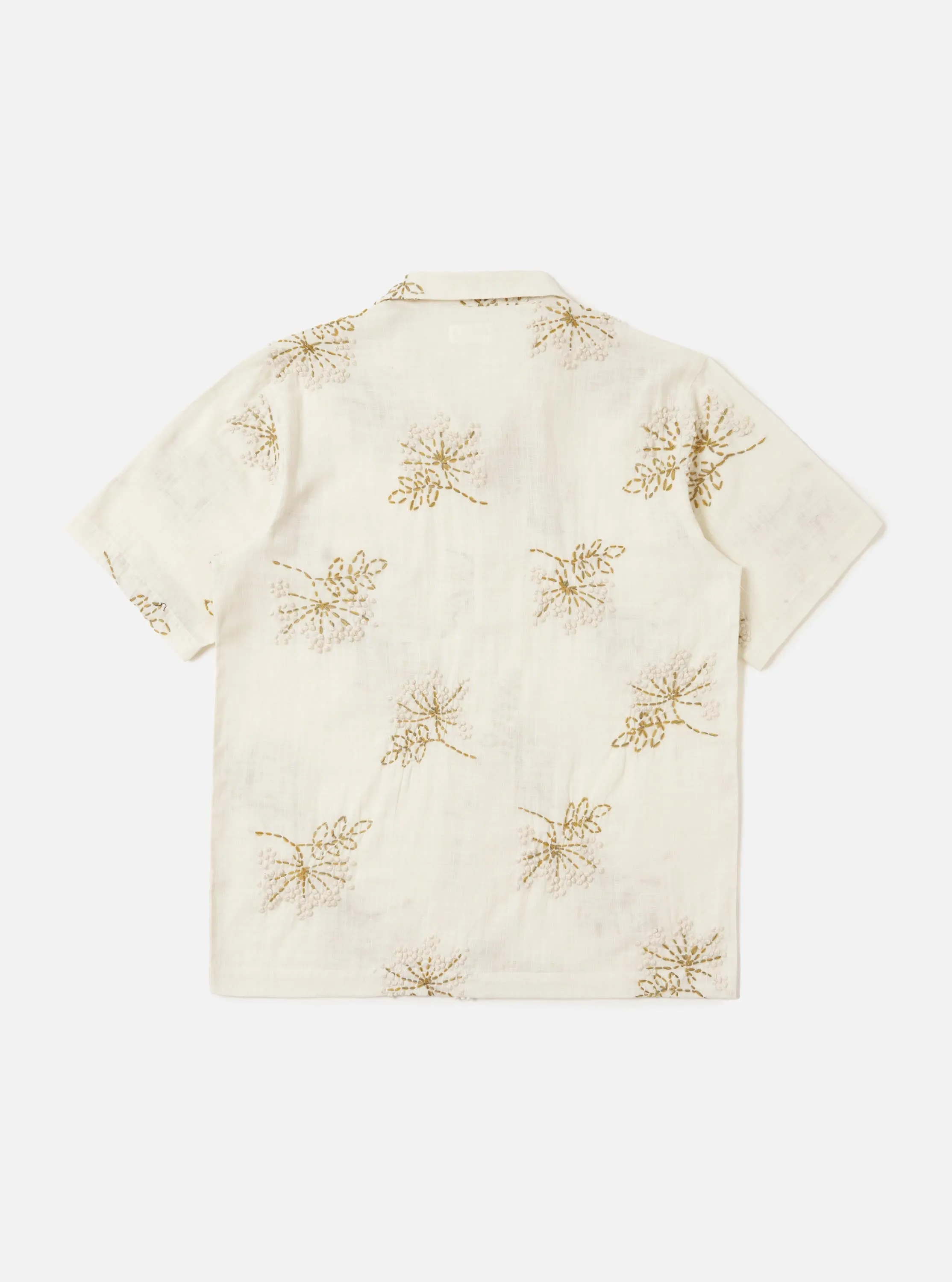 Ecru Hand Embroidered Cotton Road Shirt sold by Universal Works product image thumbnail 5