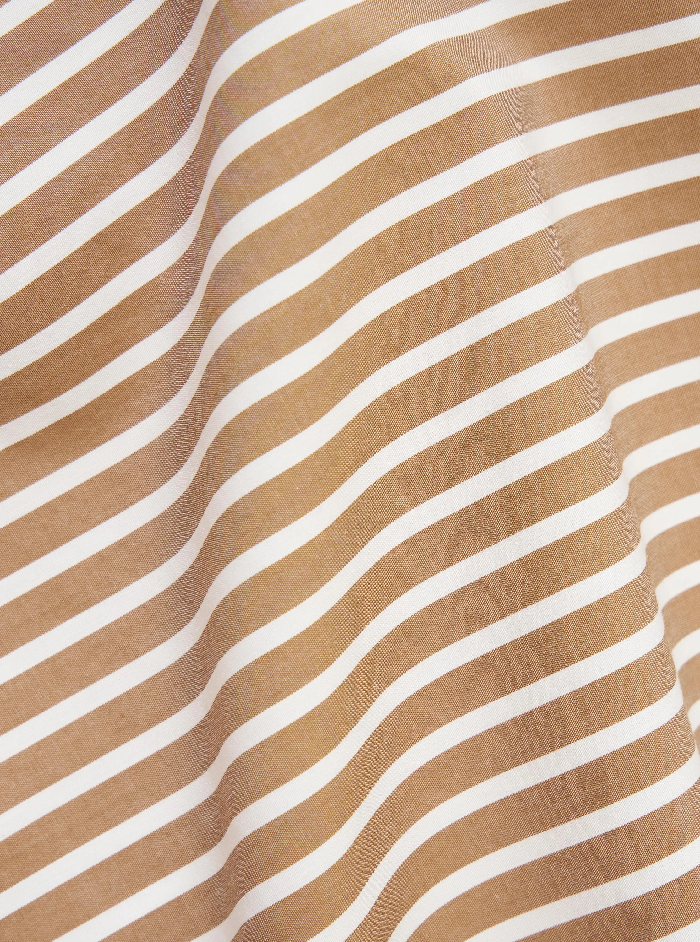 Brown/White Cotton Stripe Z Tech Overshirt sold by Universal Works product image thumbnail 4