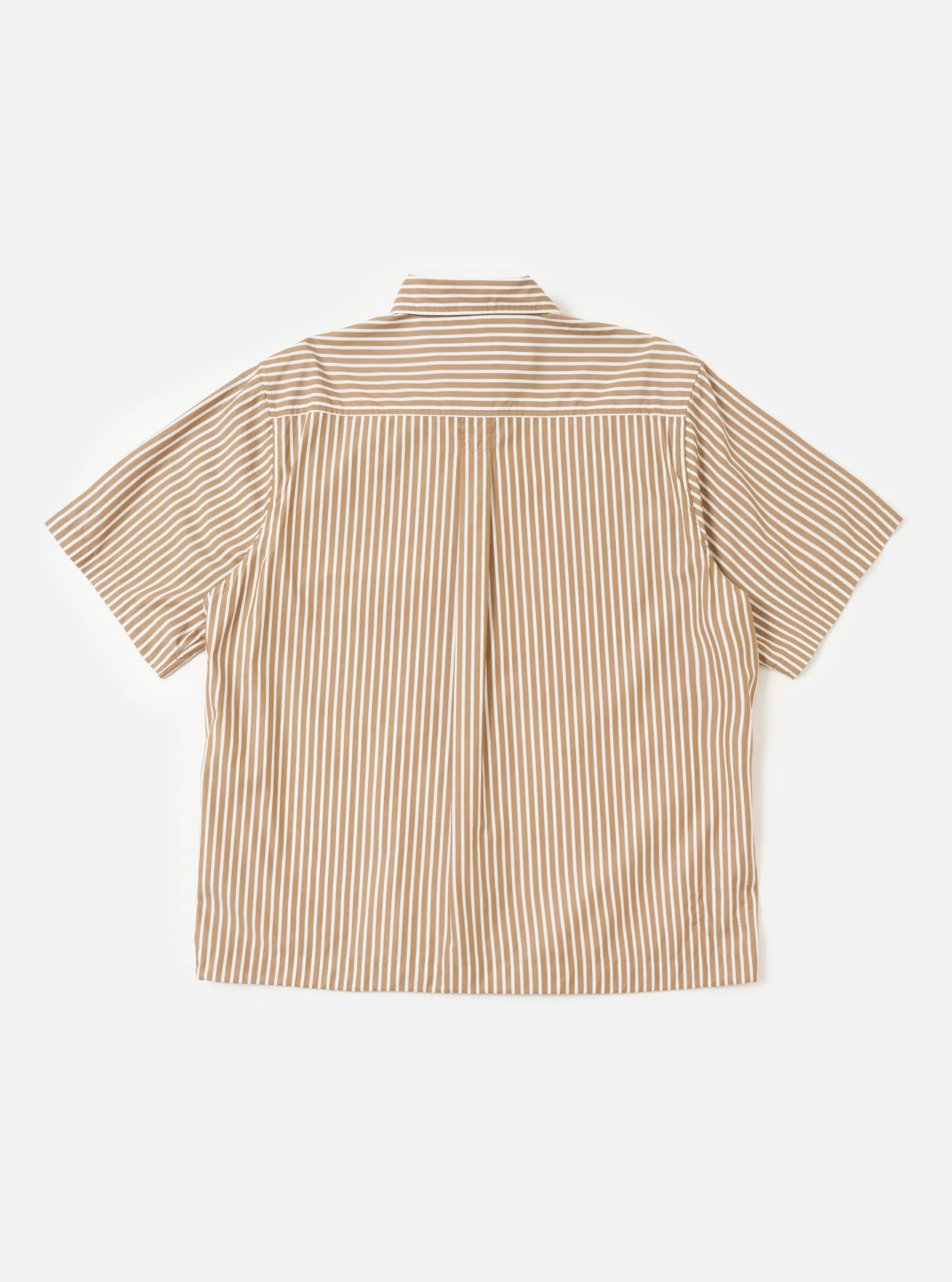 Brown/White Cotton Stripe Z Tech Overshirt sold by Universal Works product image thumbnail 5