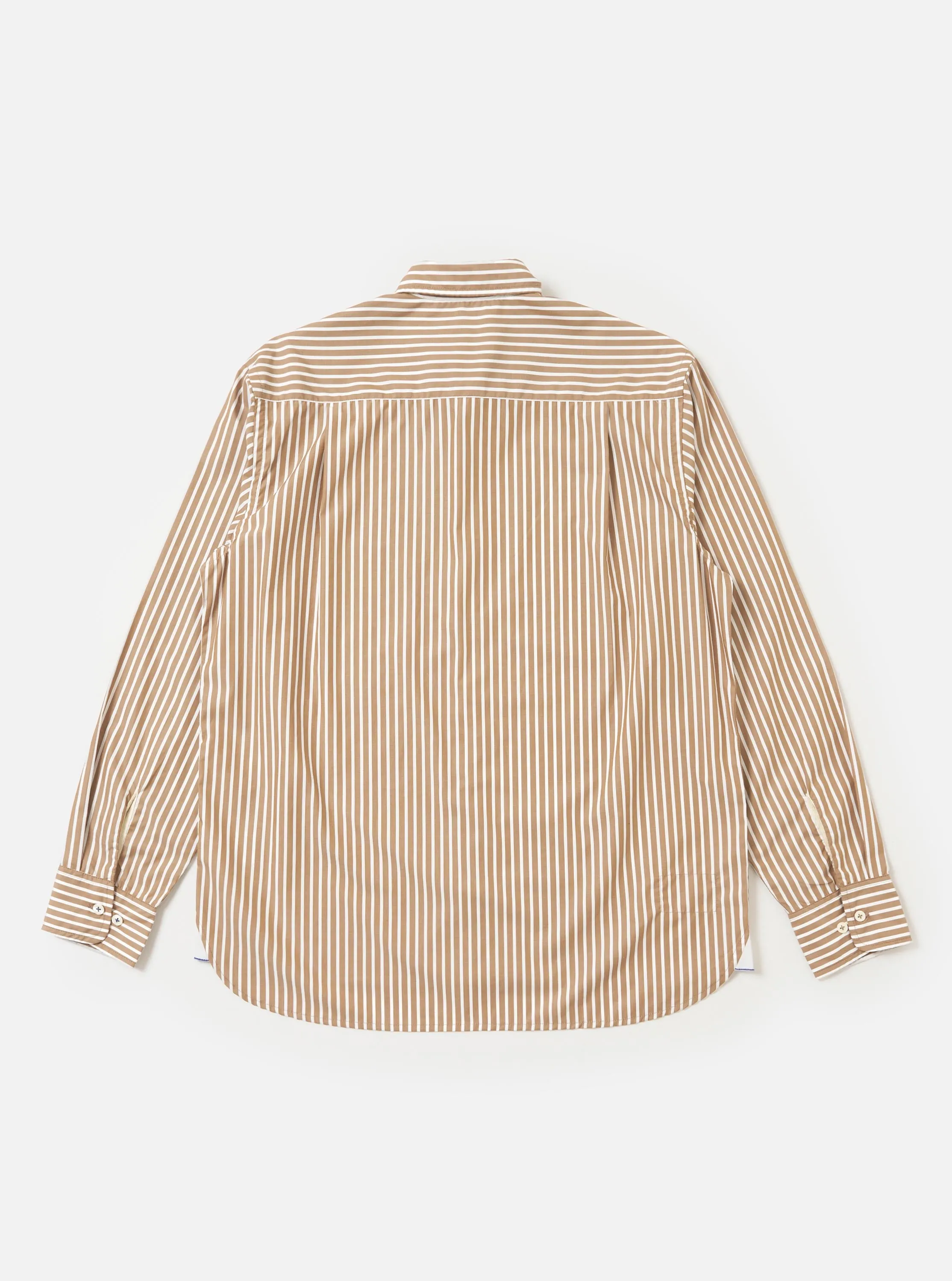 Brown/White Cotton Stripe Square Pocket Shirt sold by Universal Works product image thumbnail 5