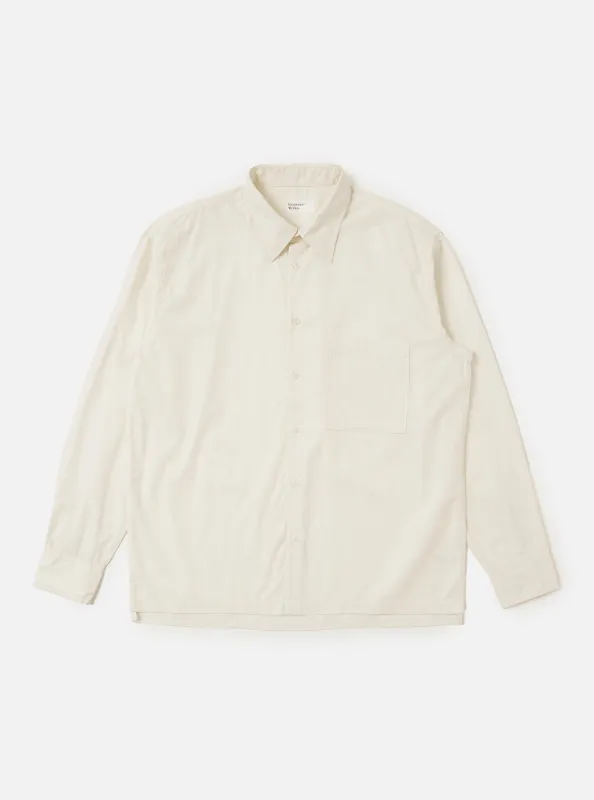 Ecru Broadcloth Lucky Shirt made by Universal Works