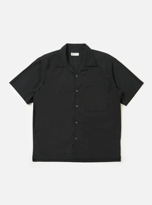 Black Broadcloth Camp Shirt made by Universal Works