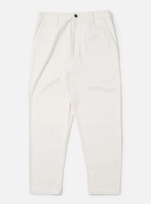 Ecru Slub Drill Dizzy Trouser made by Universal Works