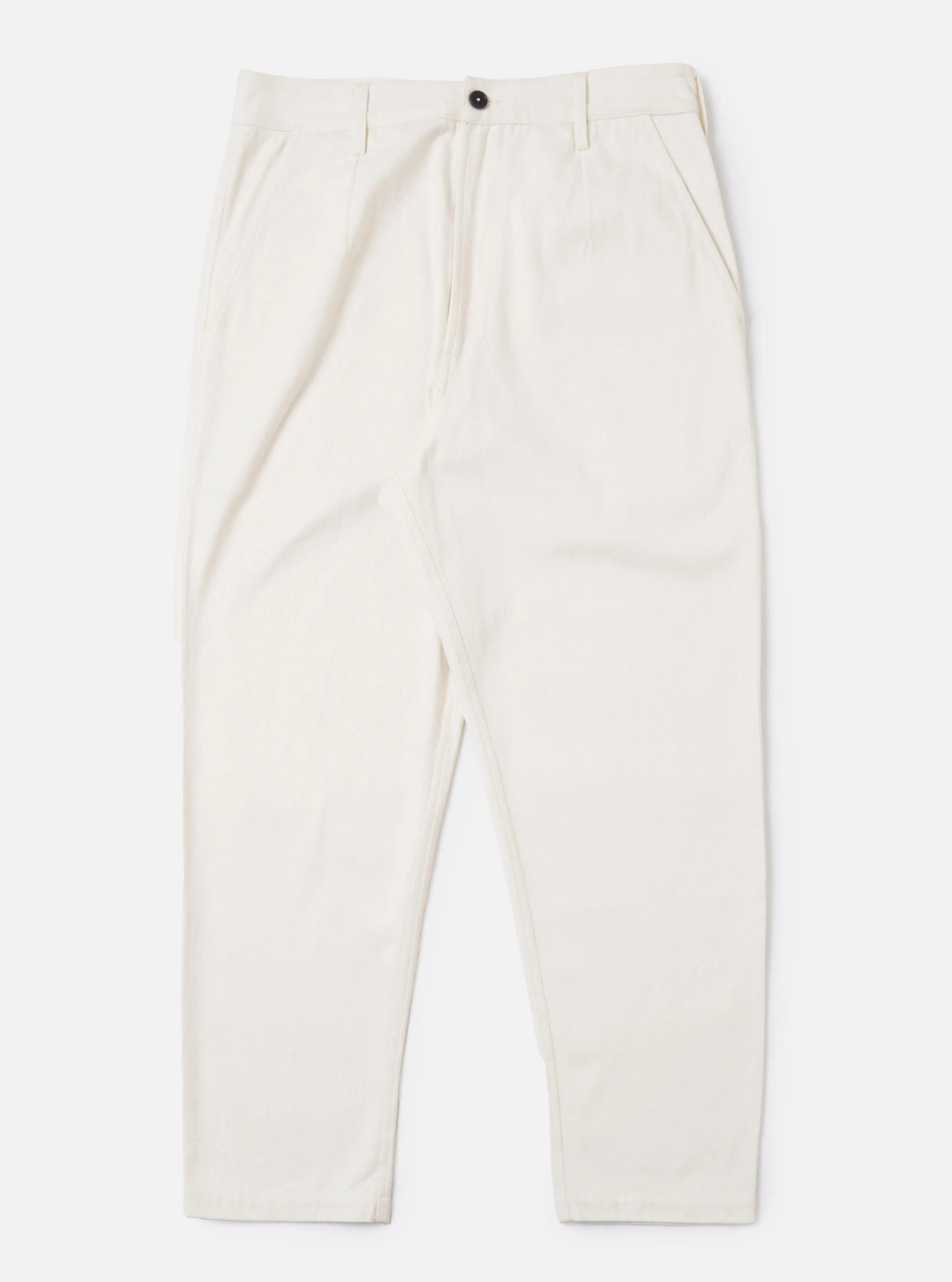 Ecru Slub Drill Dizzy Trouser sold by Universal Works