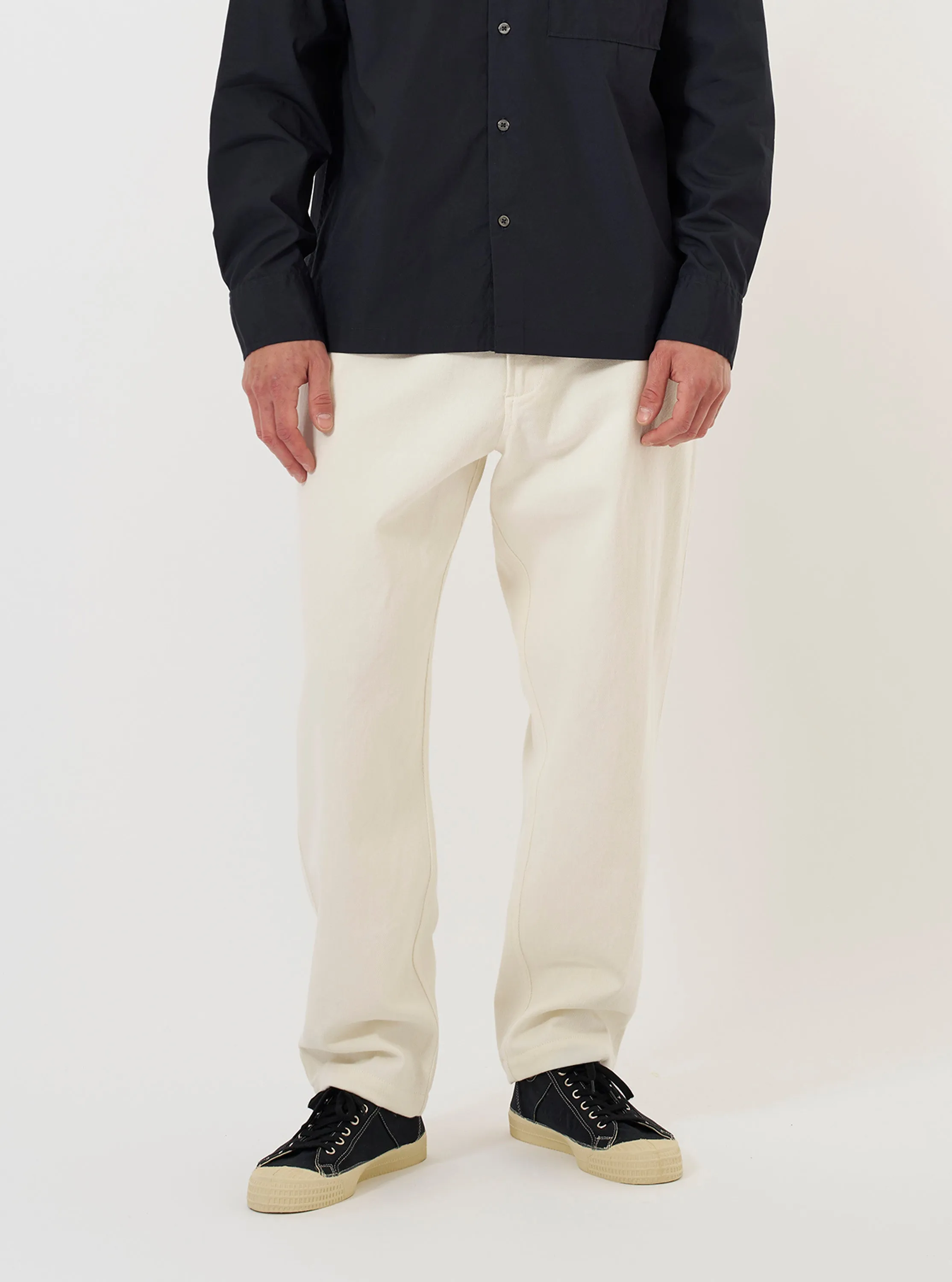 Ecru Slub Drill Dizzy Trouser sold by Universal Works product image thumbnail 2