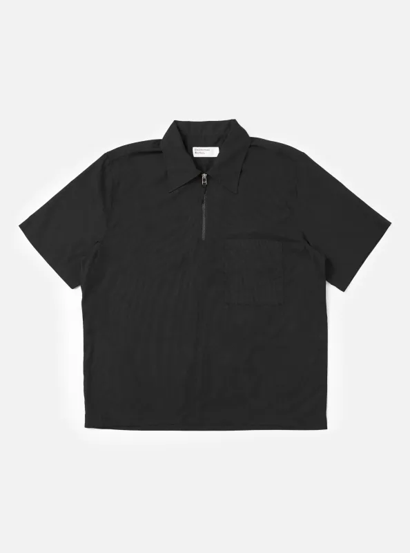 Black Broadcloth Ewan Shirt made by Universal Works