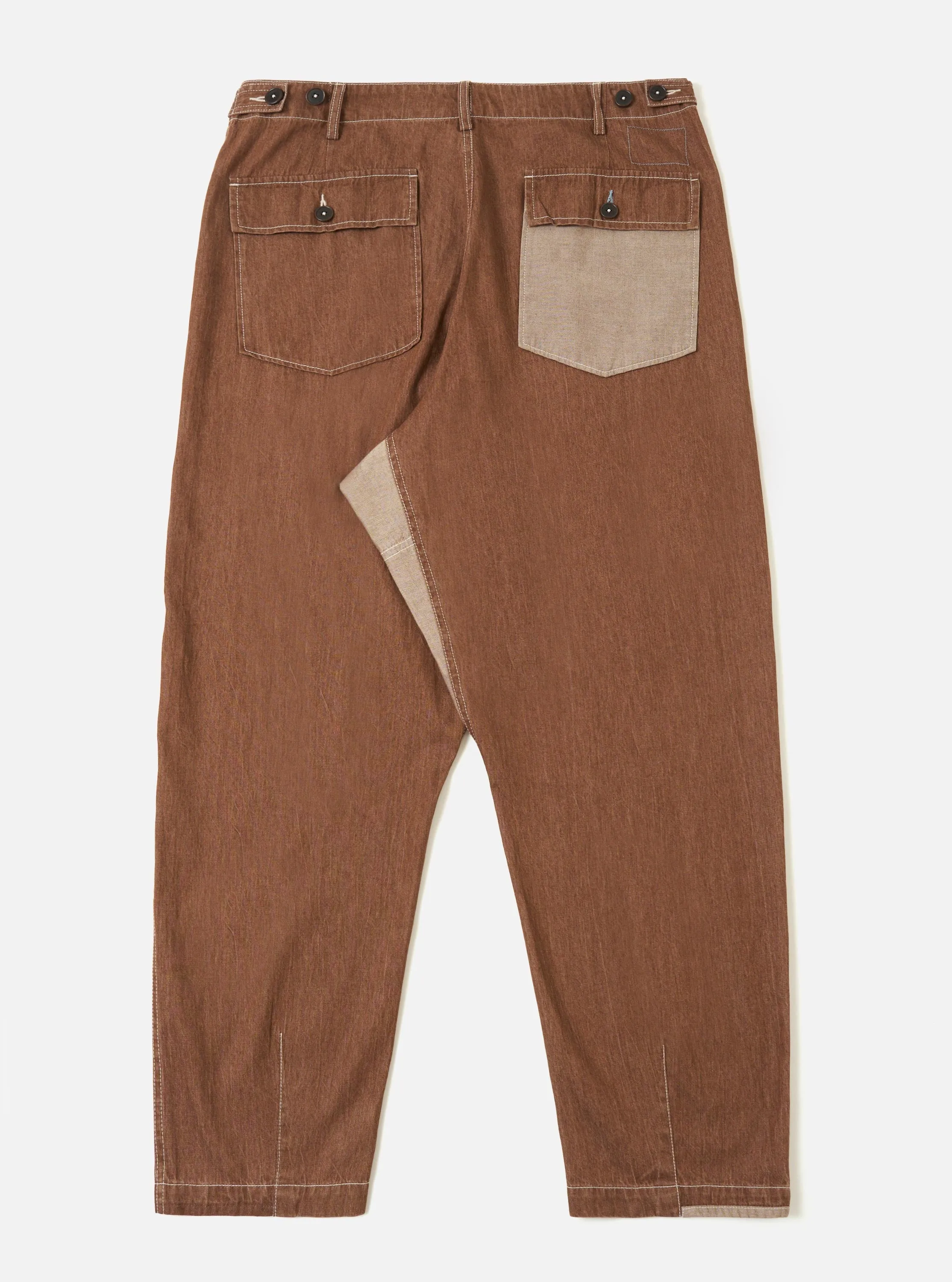 Brown Meco Denim Patched Fatigue Pant sold by Universal Works product image thumbnail 5