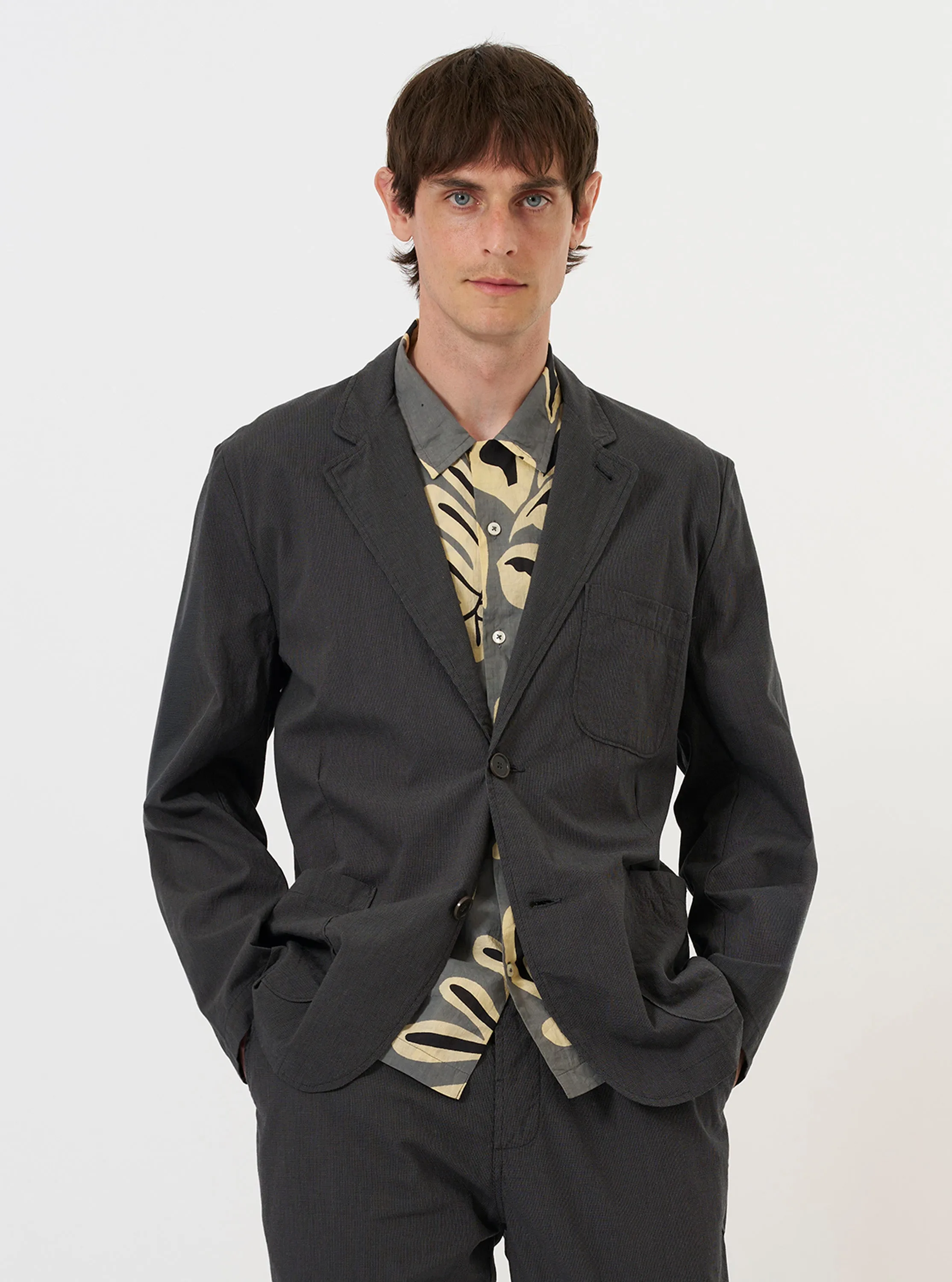 Charcoal Seattle Cotton Two Button Jacket sold by Universal Works product image thumbnail 2
