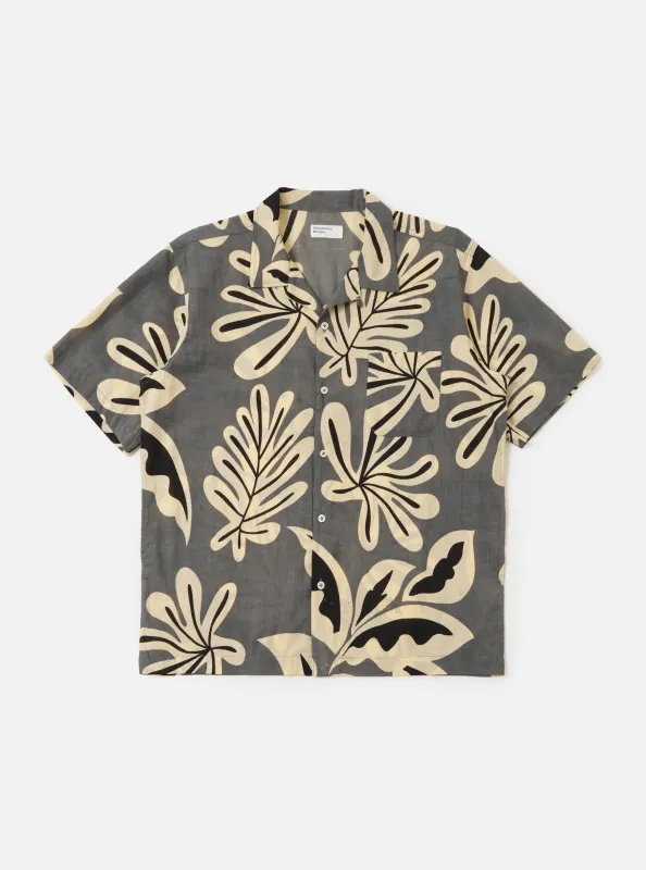 Grey Baja Print Road Shirt made by Universal Works