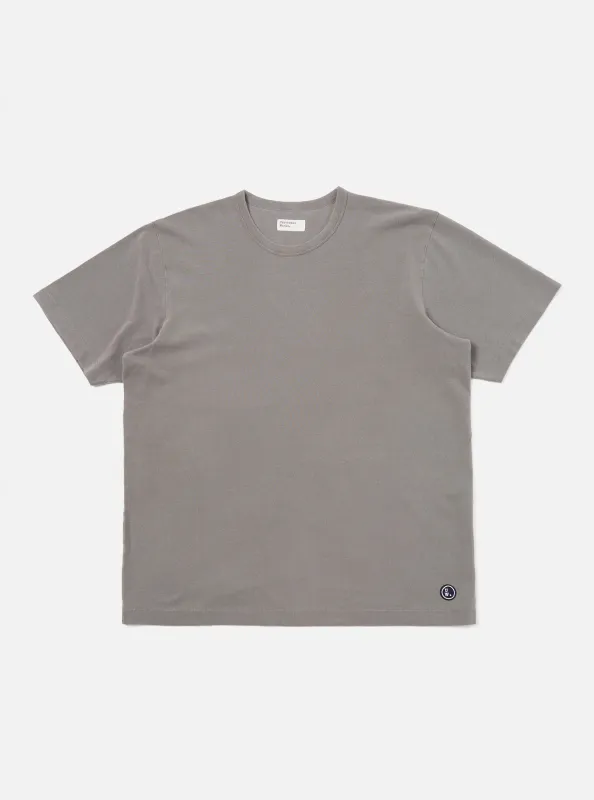 Mid Grey Piquet Core Tee made by Universal Works