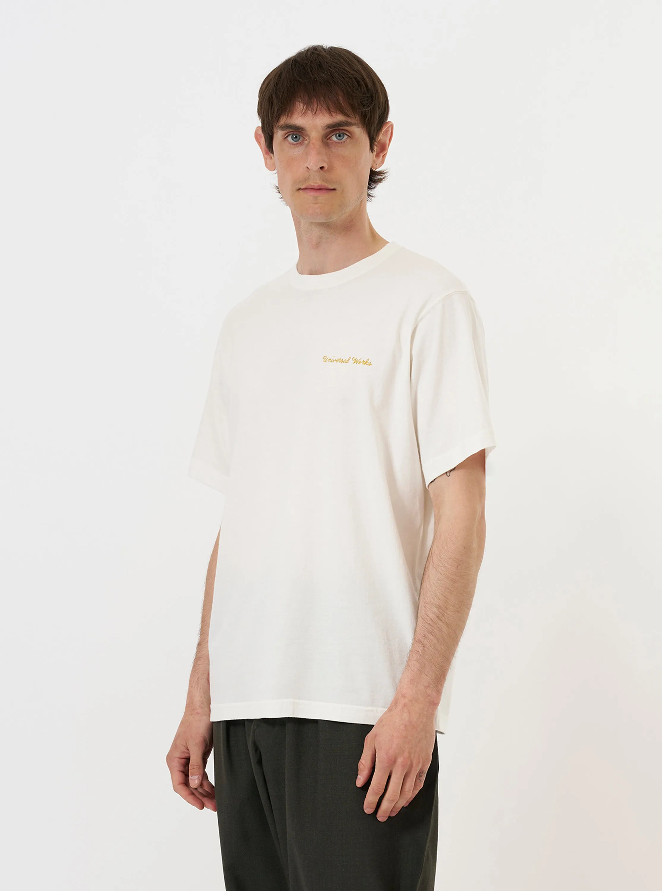 Ecru Single Jersey Wish Wish You Were Here Tee sold by Universal Works product image thumbnail 2