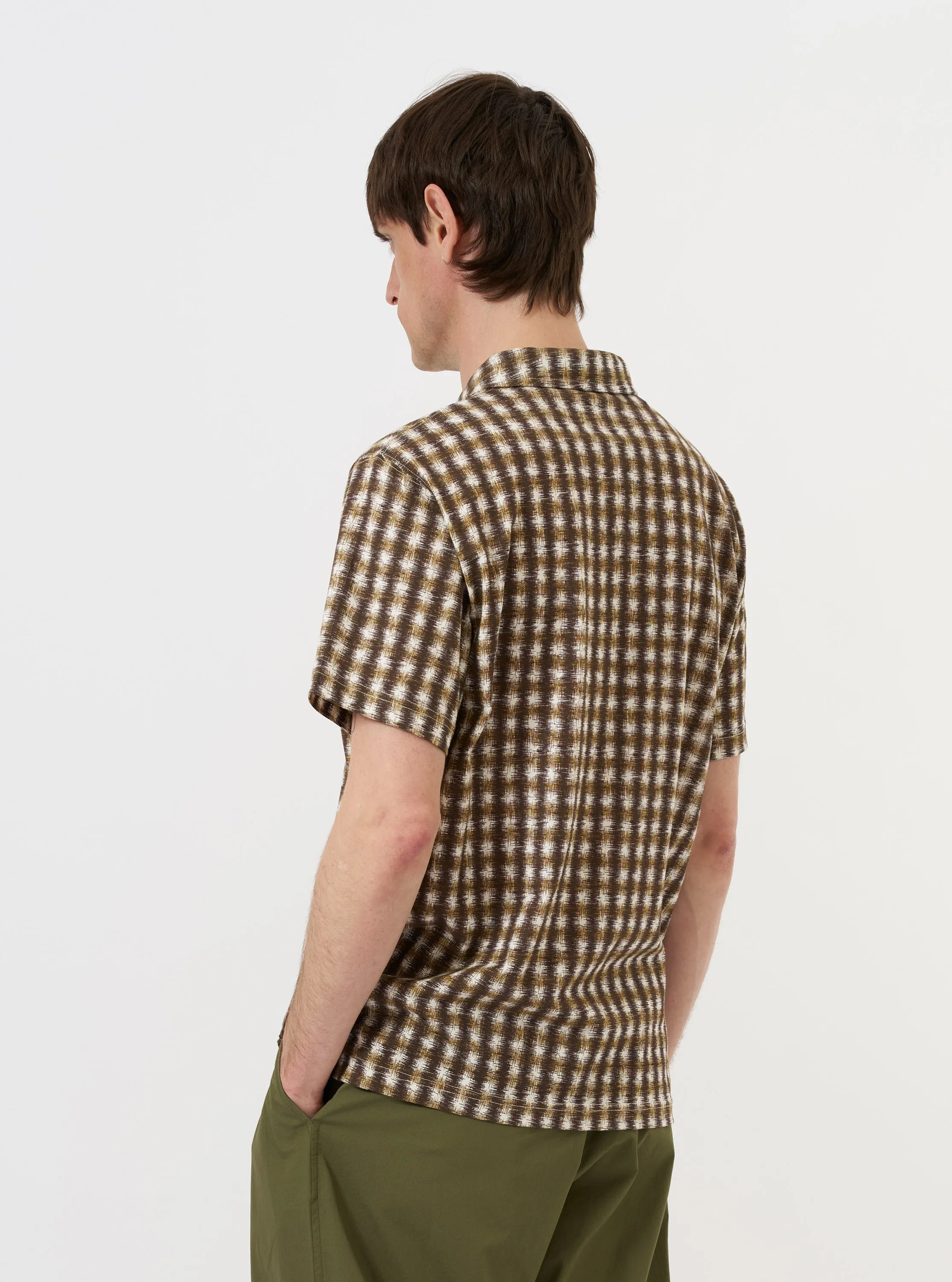 Brown Sound Wave Jersey Vacation Polo sold by Universal Works product image thumbnail 3