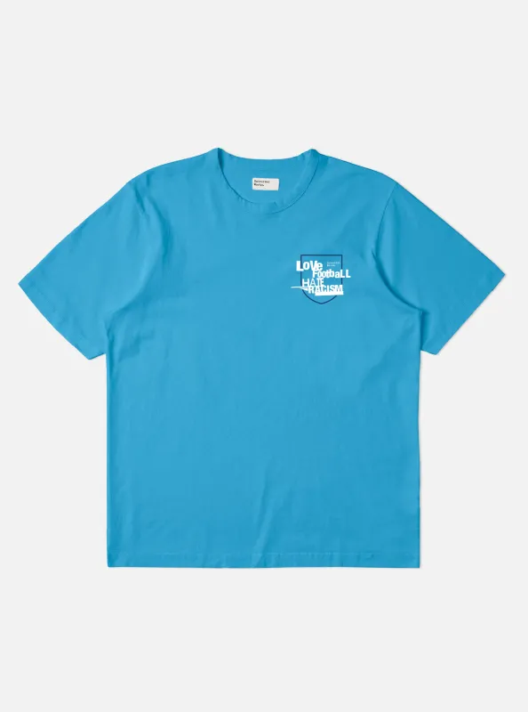 Sky Blue Single Jersey Charity Football Tee made by Universal Works