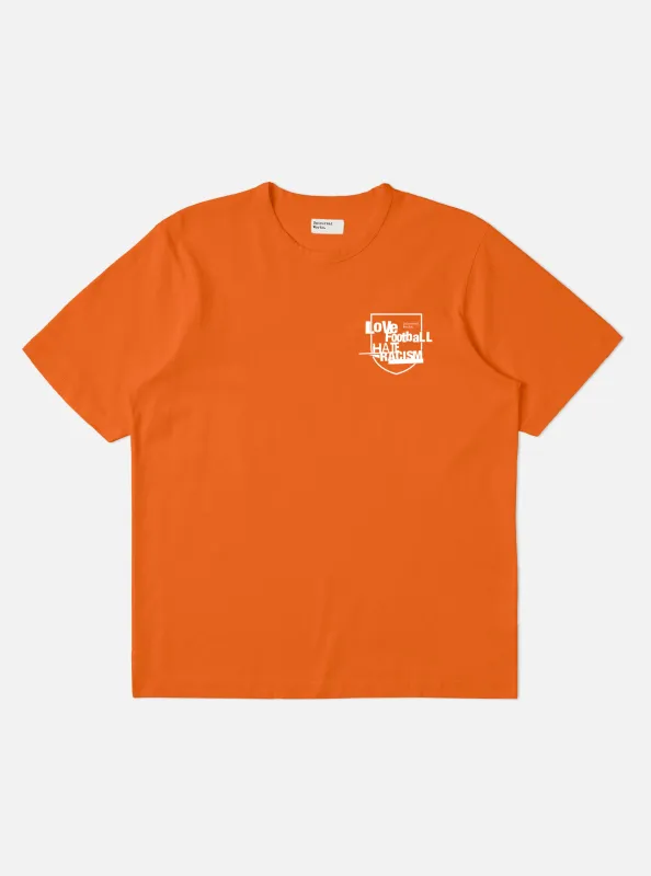 Orange Single Jersey Charity Football Tee made by Universal Works