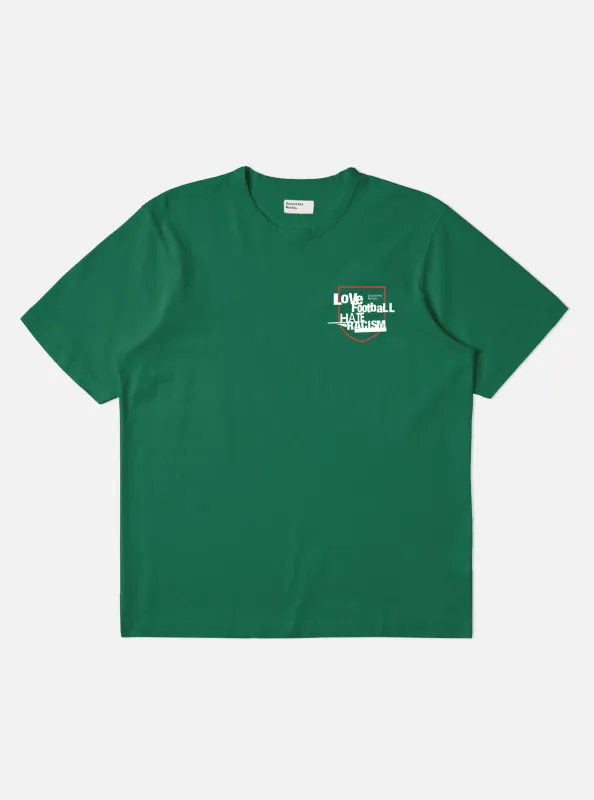 Green Single Jersey Charity Football Tee made by Universal Works