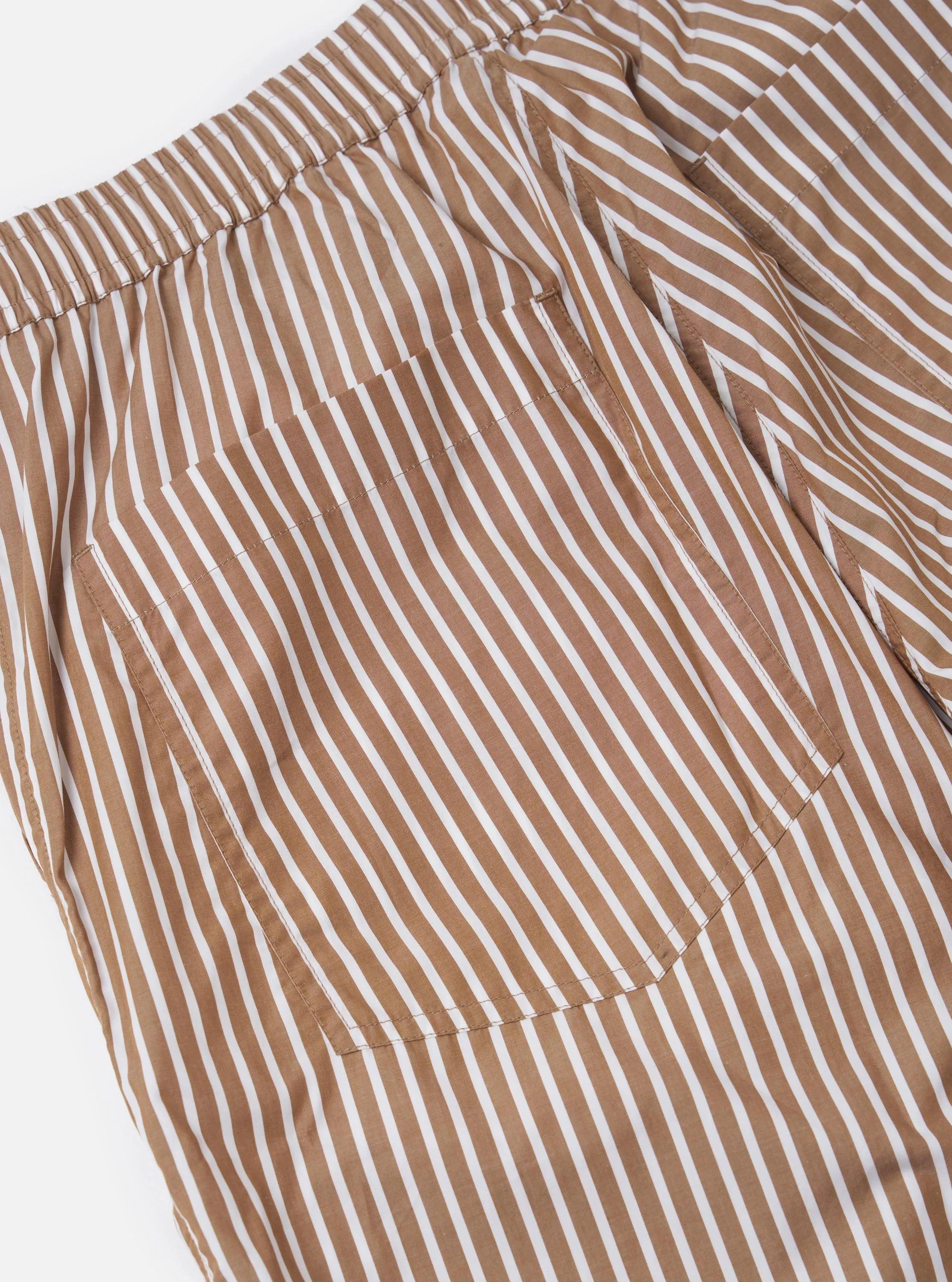 Brown/White Cotton Stripe Vacation Short sold by Universal Works product image thumbnail 4