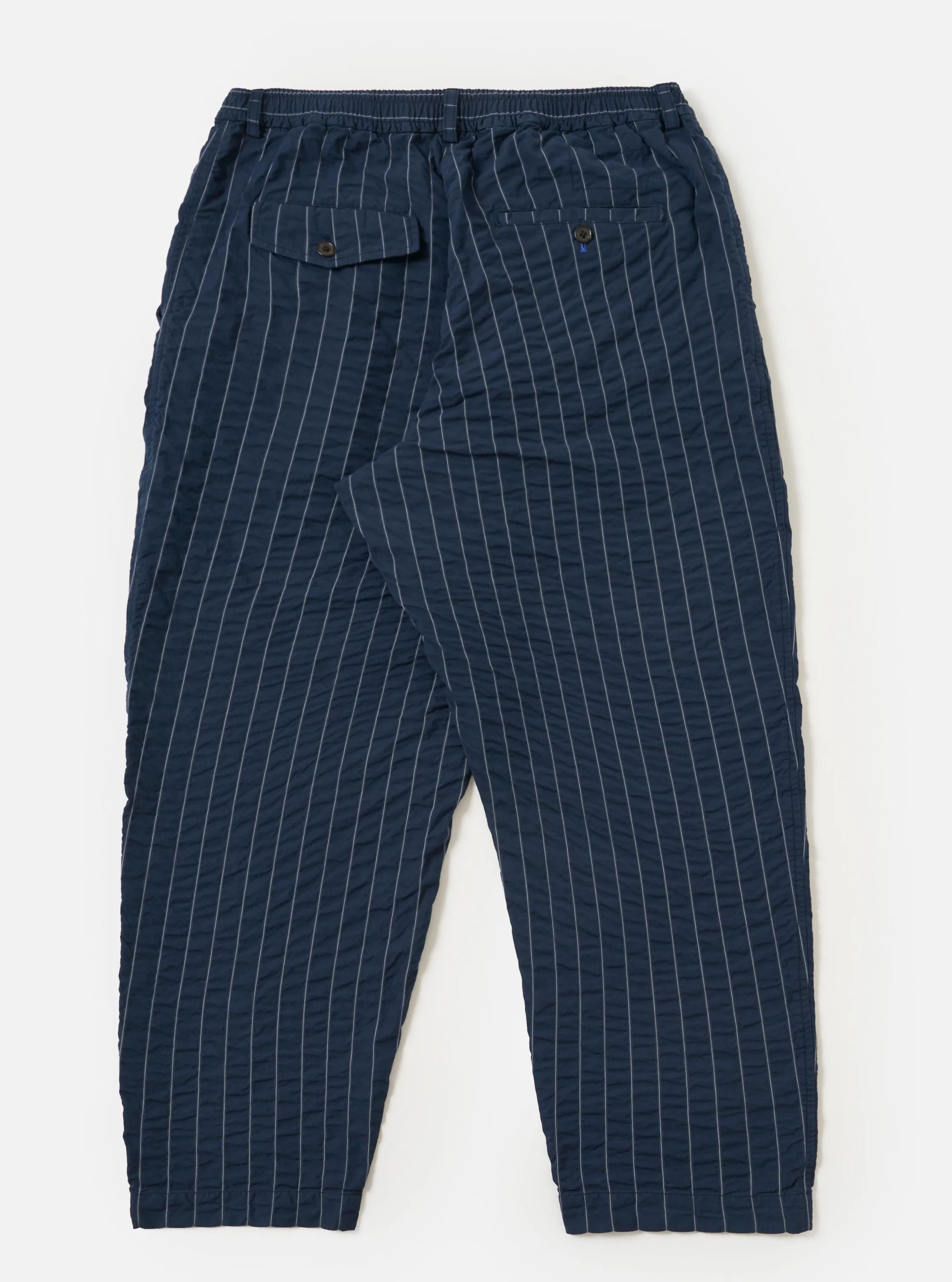 Navy Chester Stripe Pleated Track Pant sold by Universal Works product image thumbnail 3