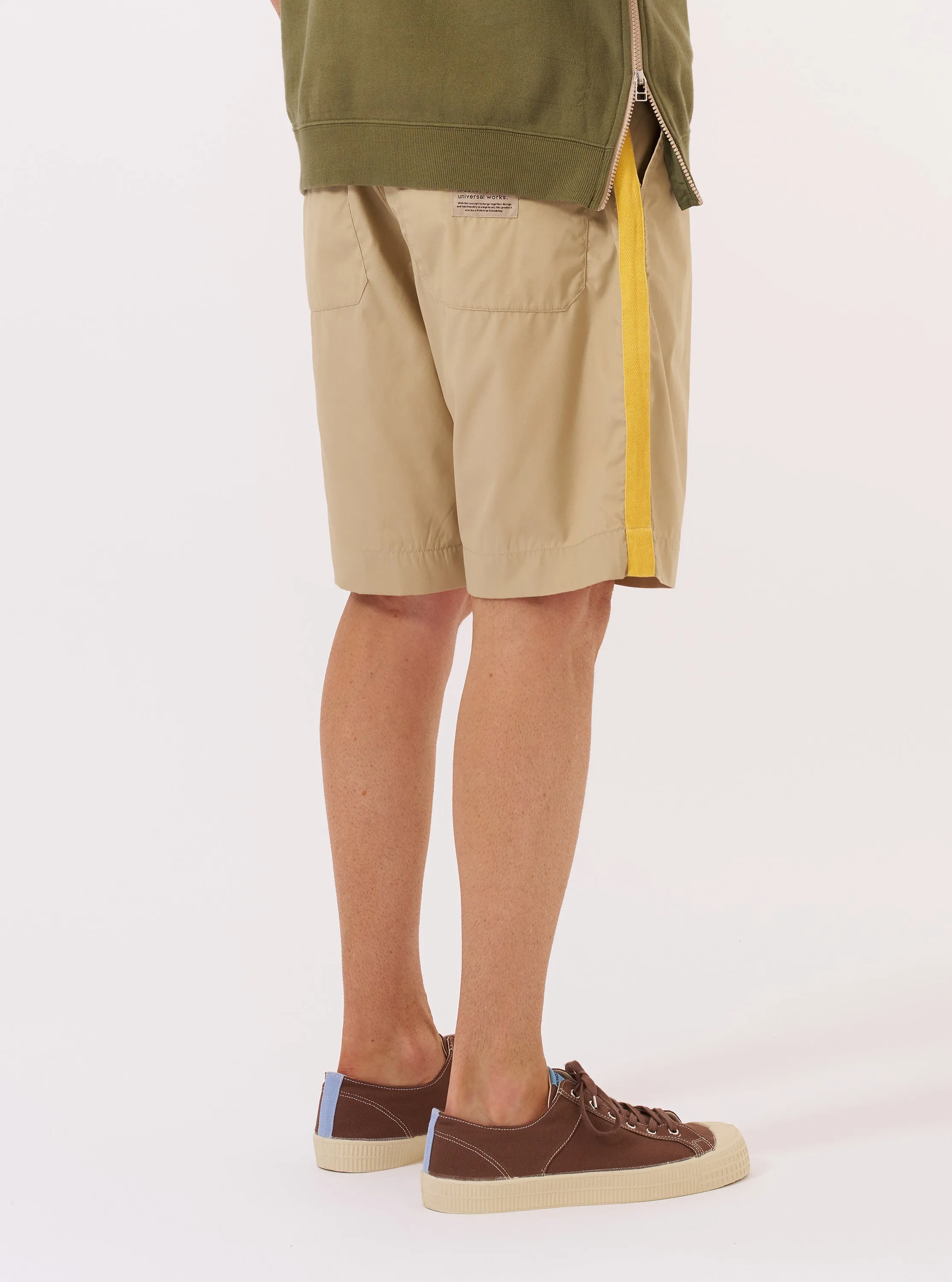 master-piece x Universal Works Sand Recycled Polytech Pleated Track Short sold by Universal Works product image thumbnail 3