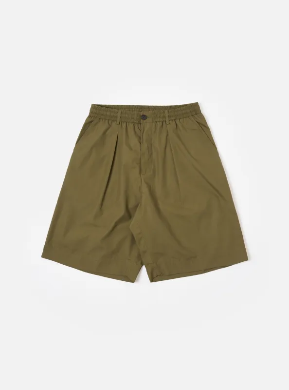 master-piece x Universal Works Olive Recycled Polytech Pleated Track Short made by Universal Works
