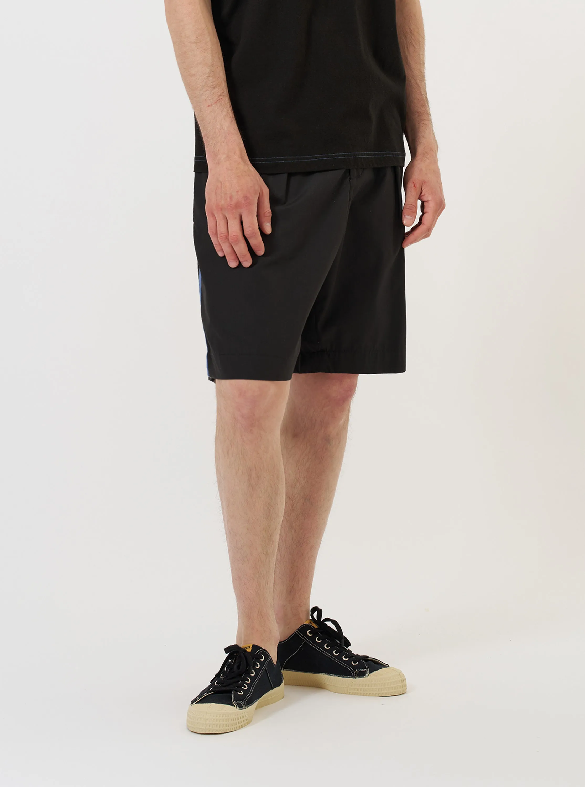 master-piece x Universal Works Black Recycled Polytech Pleated Track Short sold by Universal Works product image thumbnail 2