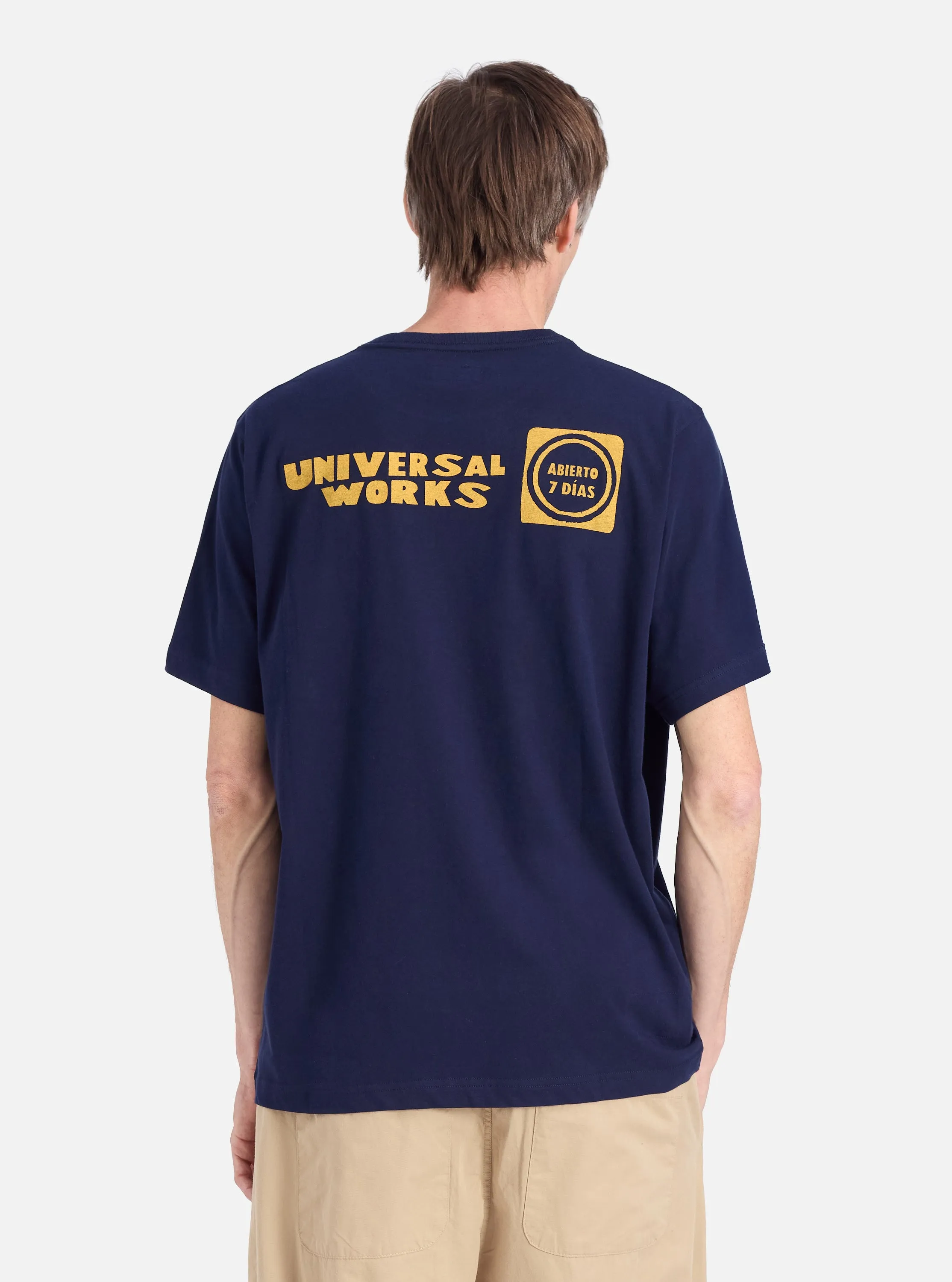 Navy/Yellow Single Jersey Print Pocket Tee sold by Universal Works product image thumbnail 3
