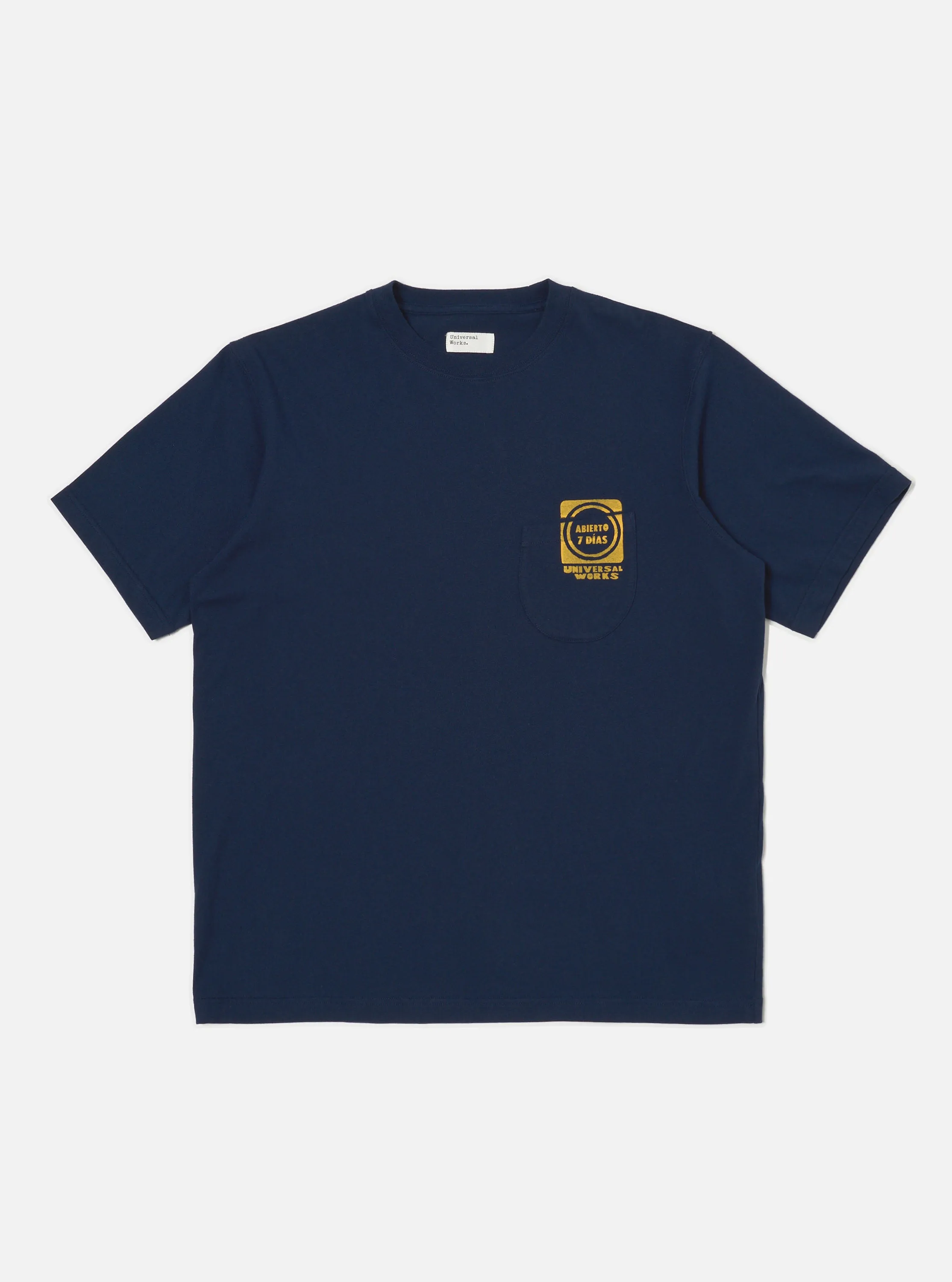 Navy/Yellow Single Jersey Print Pocket Tee sold by Universal Works product image thumbnail 4