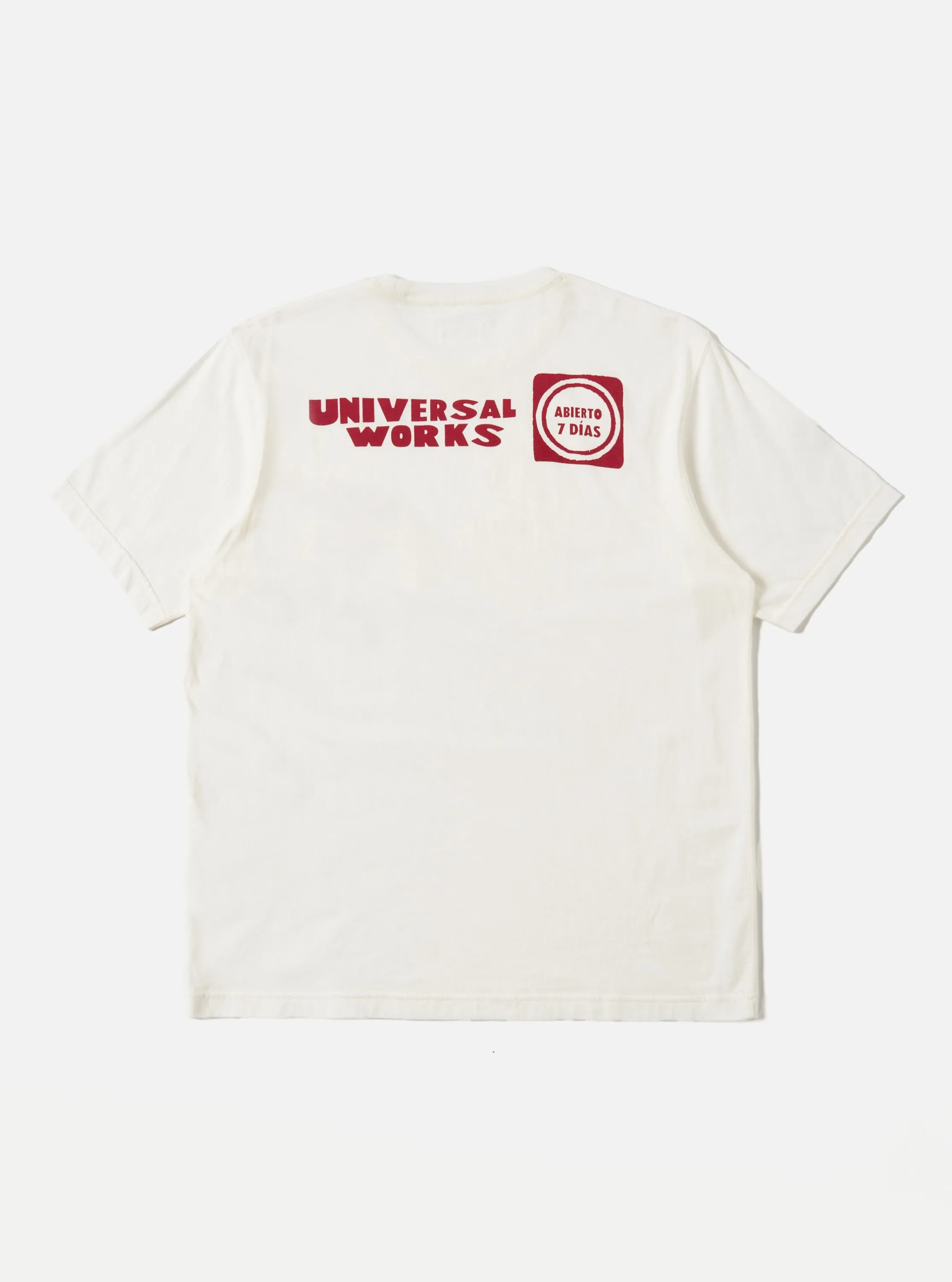 Ecru/Red Single Jersey Print Pocket Tee sold by Universal Works product image thumbnail 5