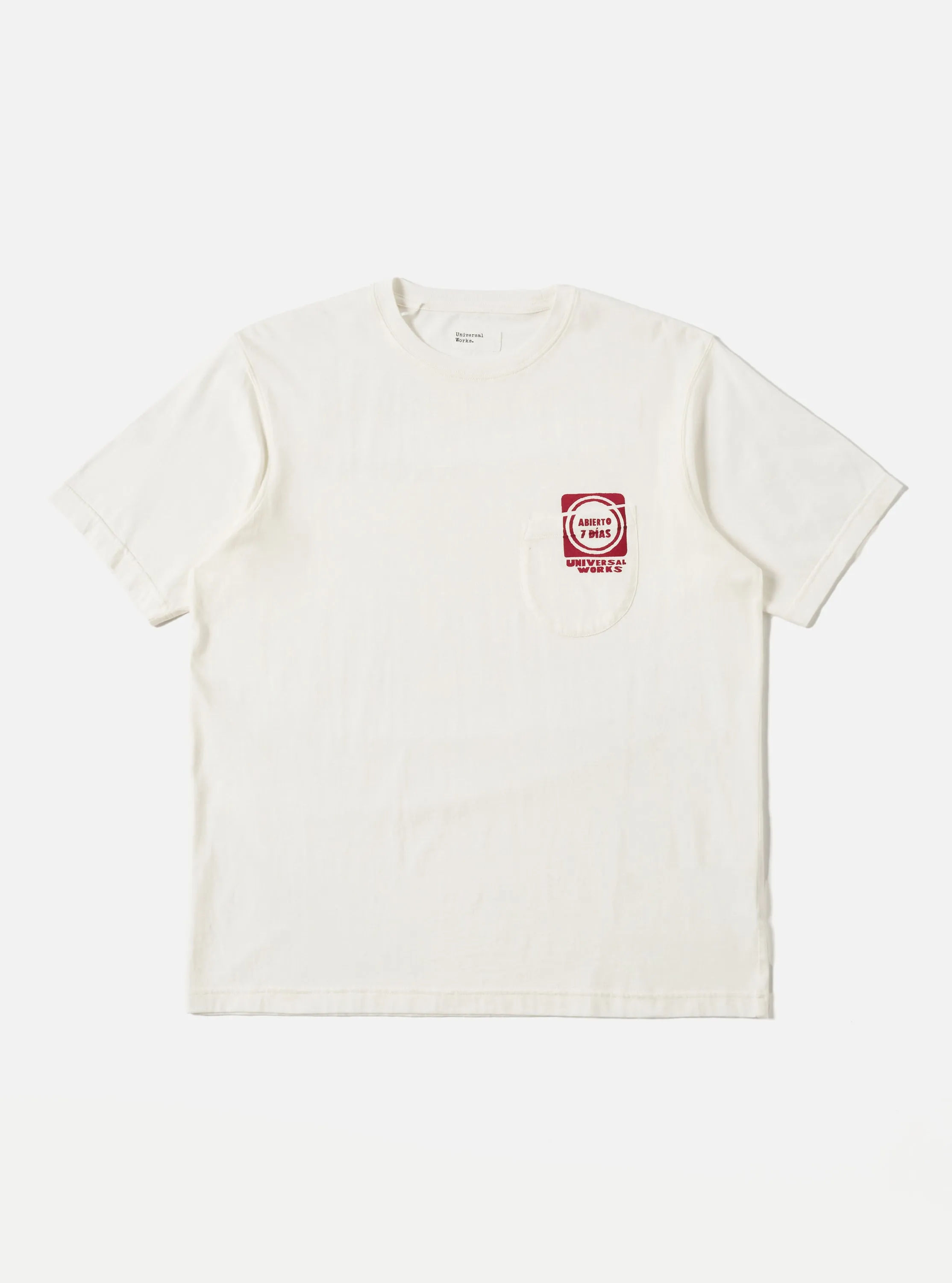 Ecru/Red Single Jersey Print Pocket Tee sold by Universal Works product image thumbnail 4