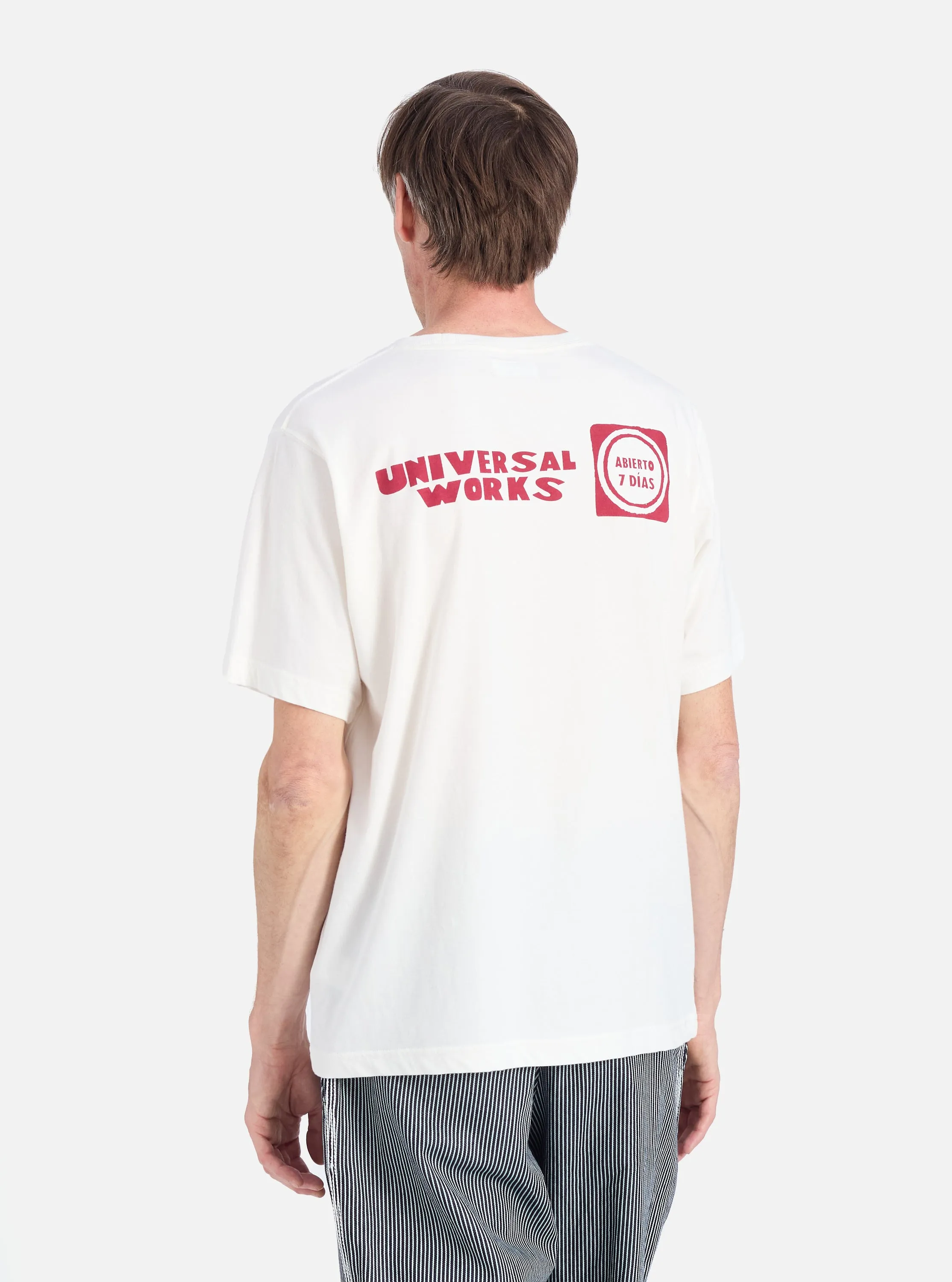 Ecru/Red Single Jersey Print Pocket Tee sold by Universal Works product image thumbnail 3
