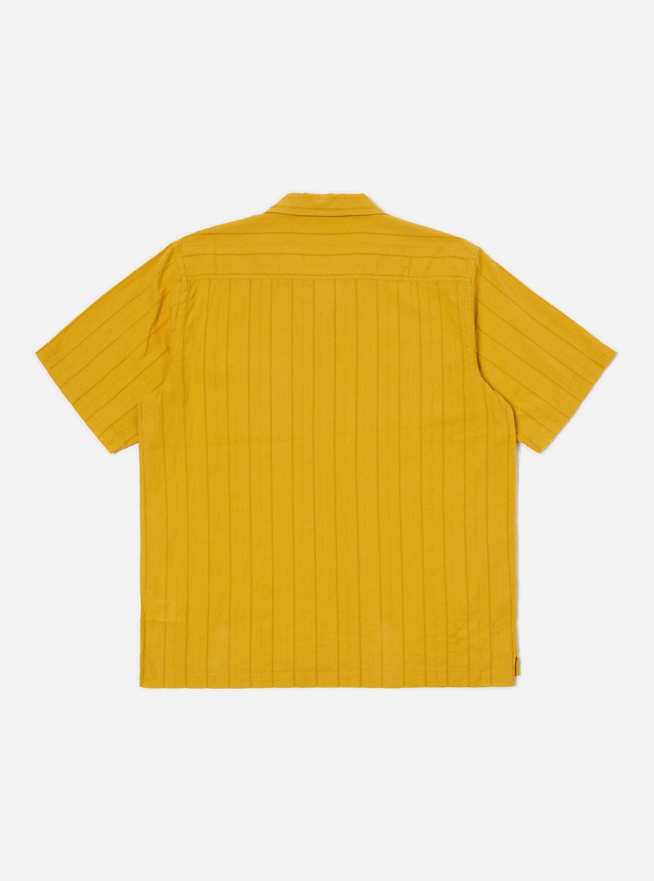 Mustard Dobby Self Stripe Camper Shirt sold by Universal Works product image thumbnail 4