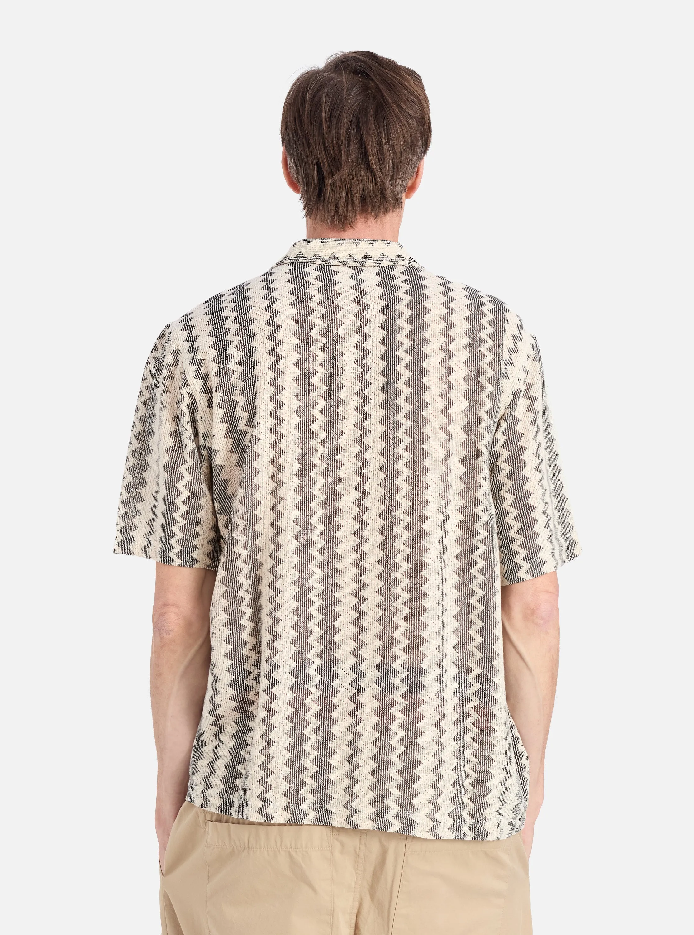 Charcoal Cotton Lattice Road Shirt sold by Universal Works product image thumbnail 3