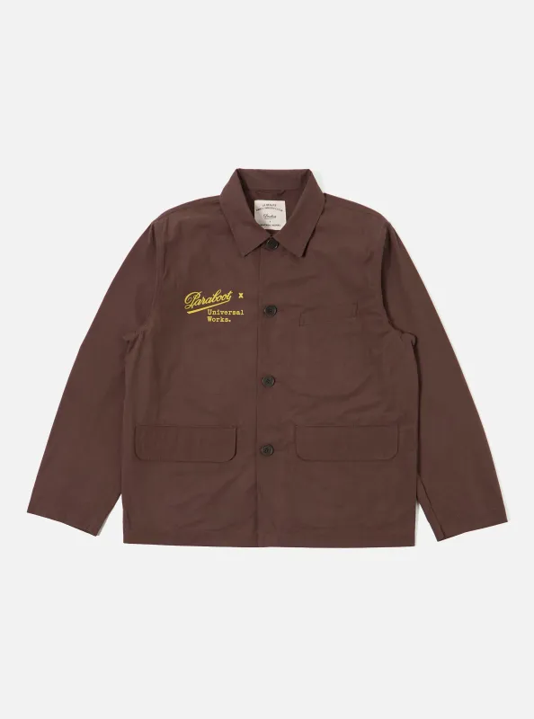 Paraboot x Universal Works Brown Peached Poplin Warmus Jacket made by Universal Works