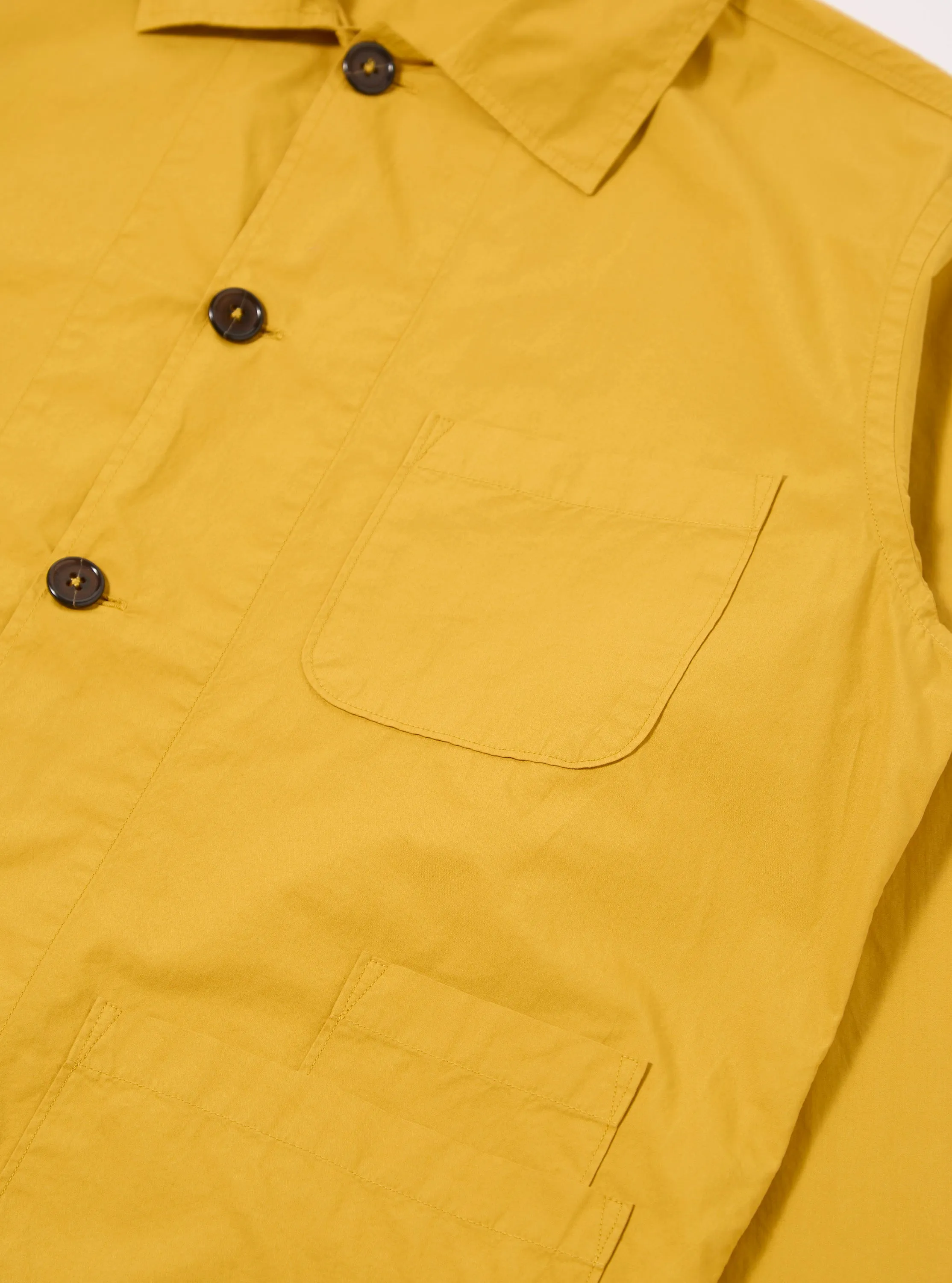 Golden Brown Organic Fine Poplin Bakers Overshirt sold by Universal Works product image thumbnail 4