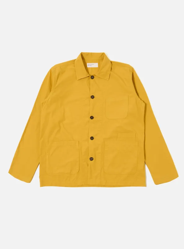 Golden Brown Organic Fine Poplin Bakers Overshirt made by Universal Works