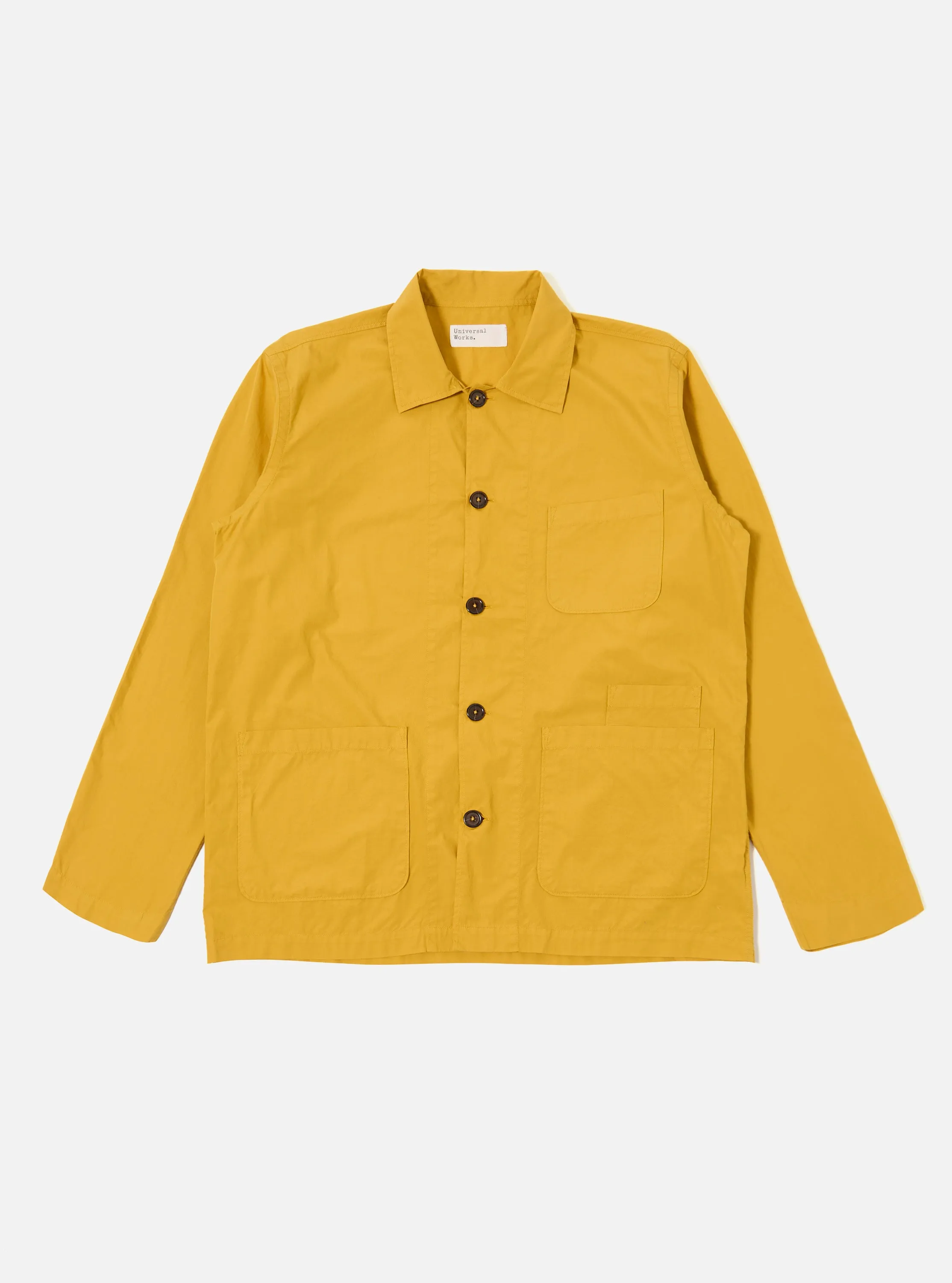 Golden Brown Organic Fine Poplin Bakers Overshirt sold by Universal Works